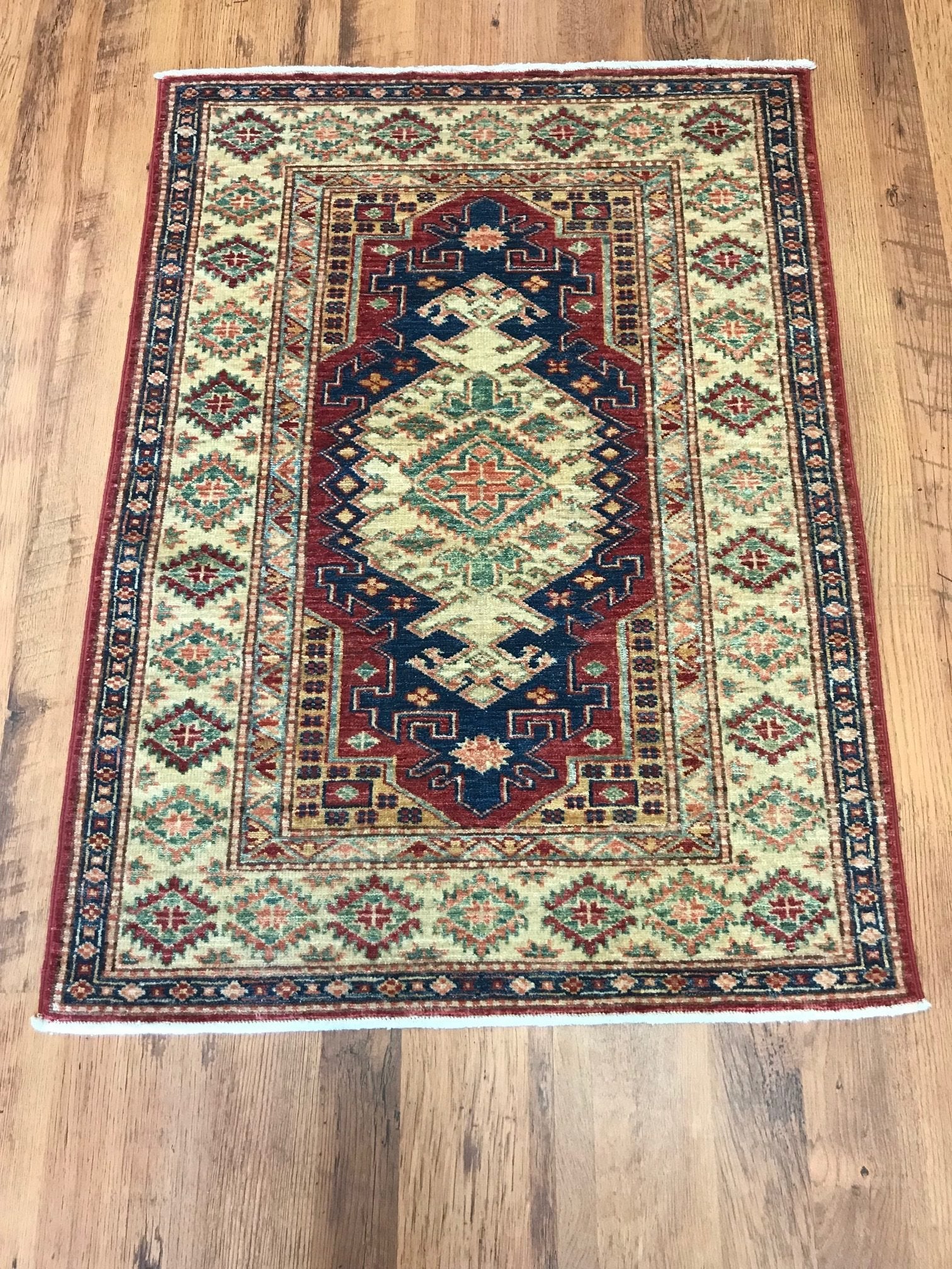 Super Kazak Wool Rug (2'11" x 4'0")