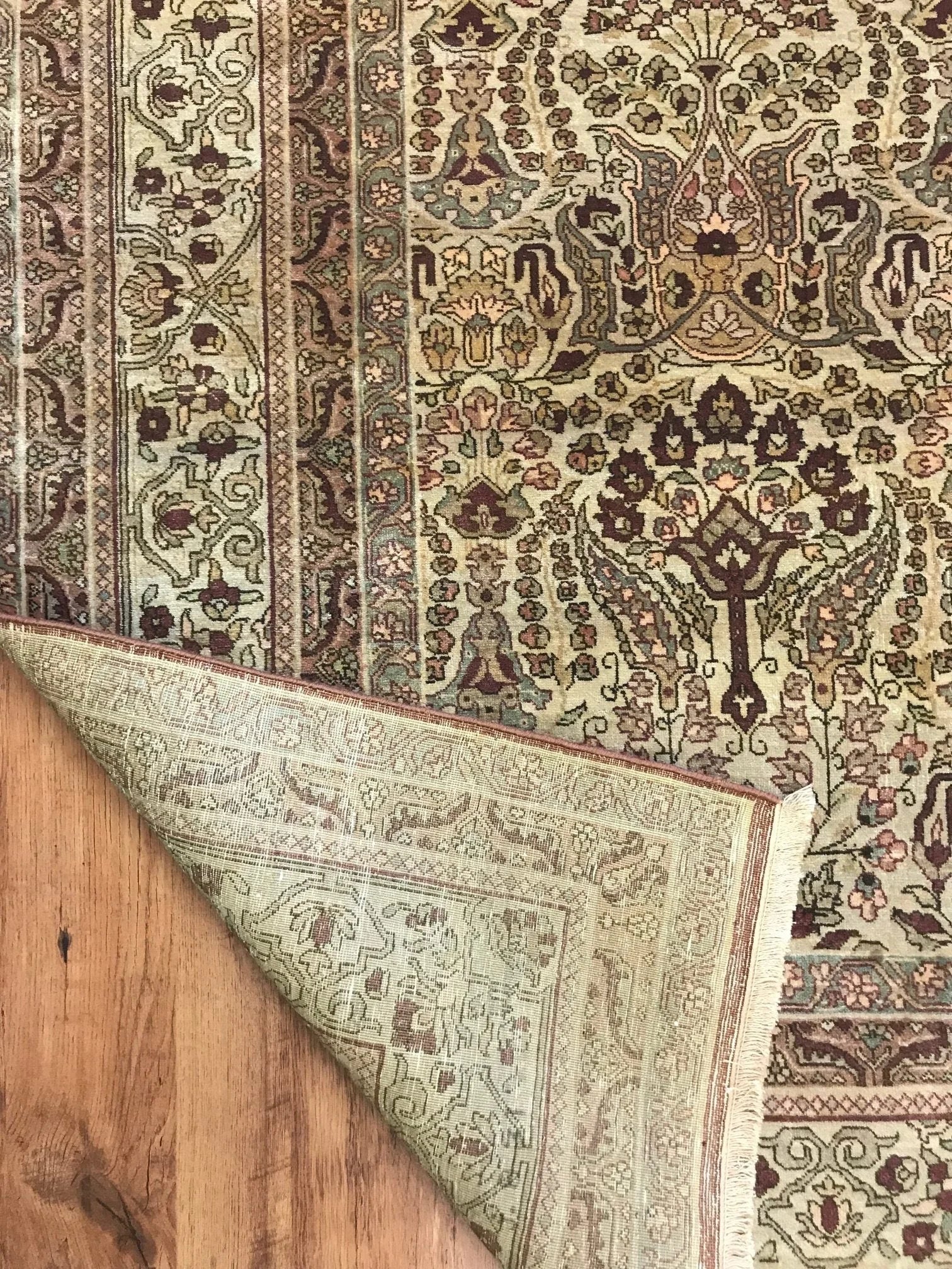 Indo Tabriz Wool Rug (8'2" x 9'7")