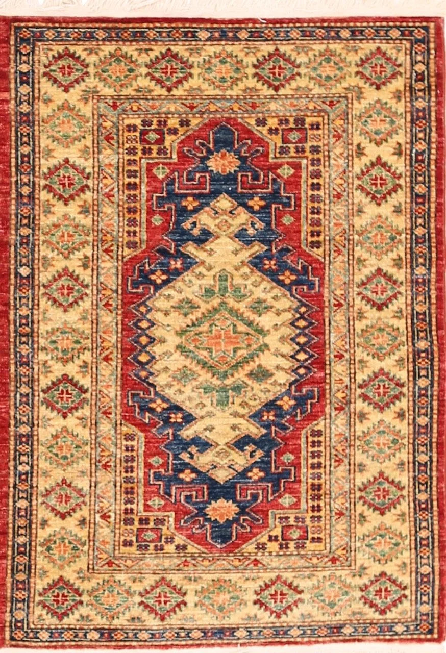Super Kazak Wool Rug (2'11" x 4'0")
