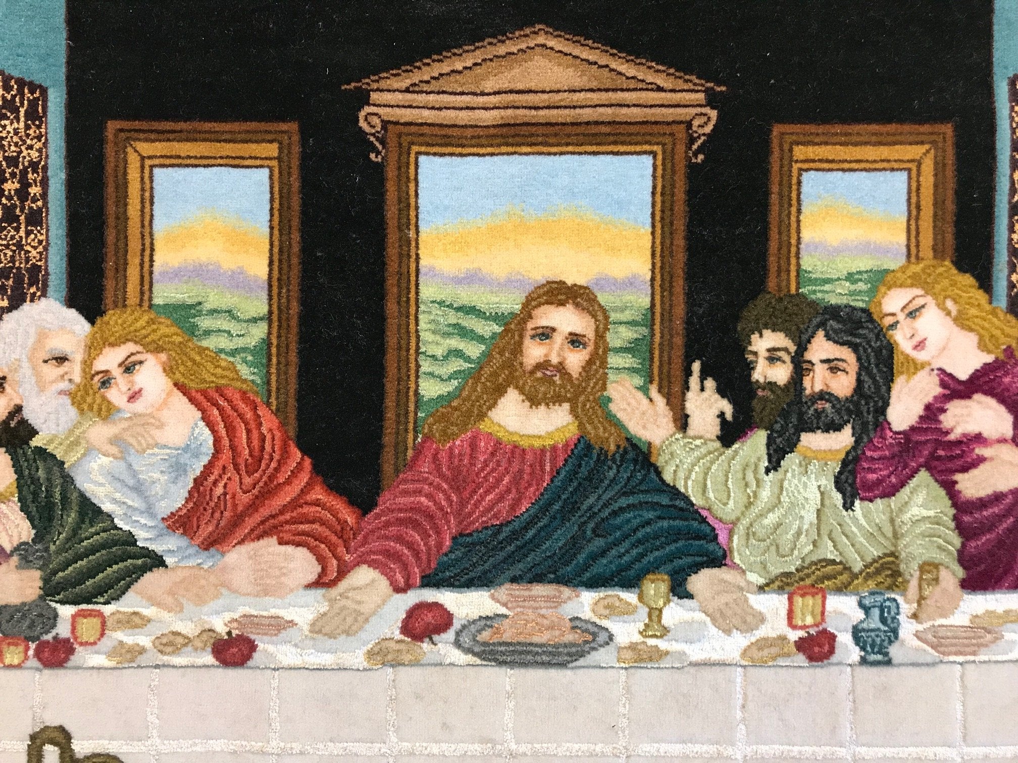 Last Supper Framed Rug