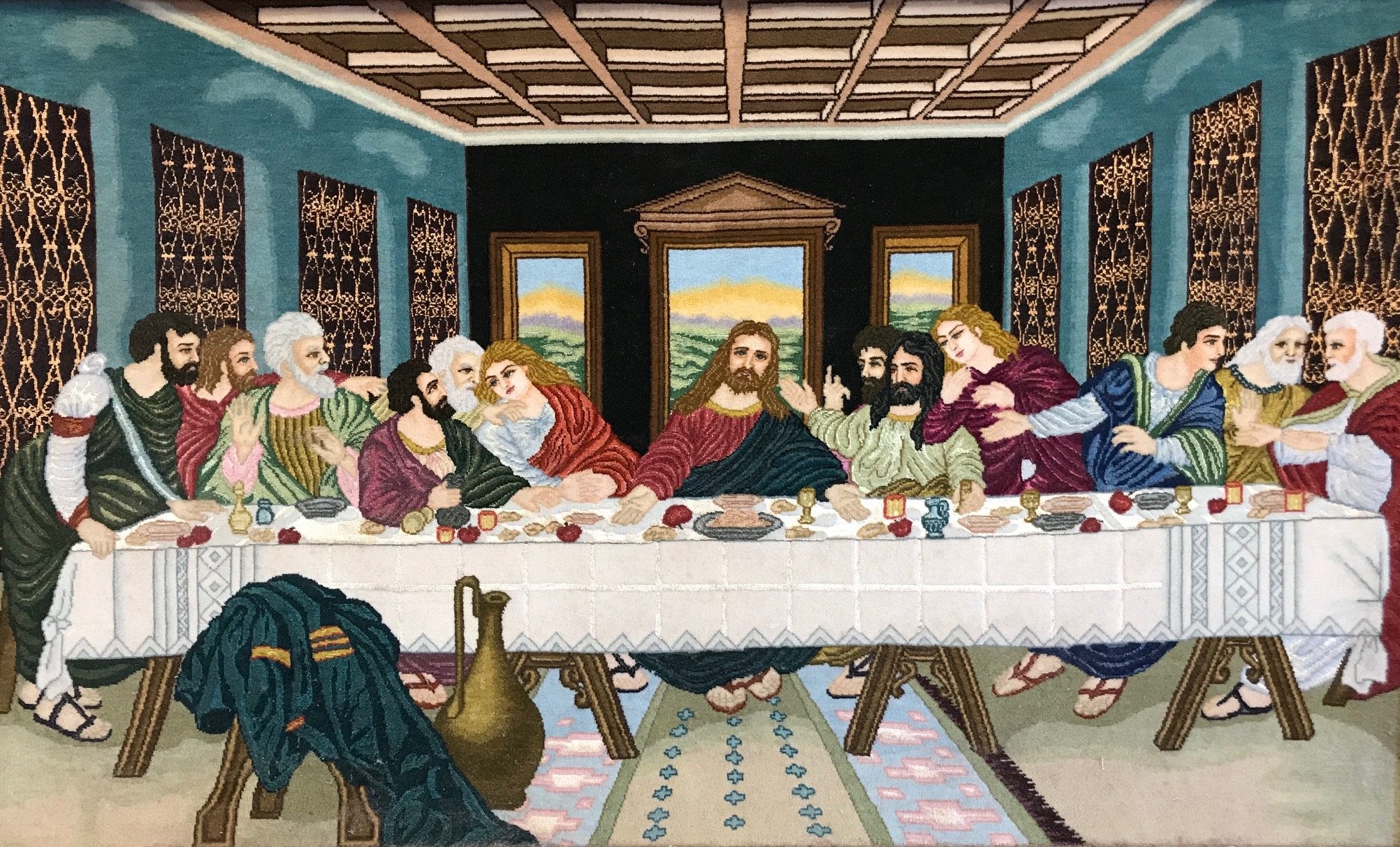 Last Supper Framed Rug