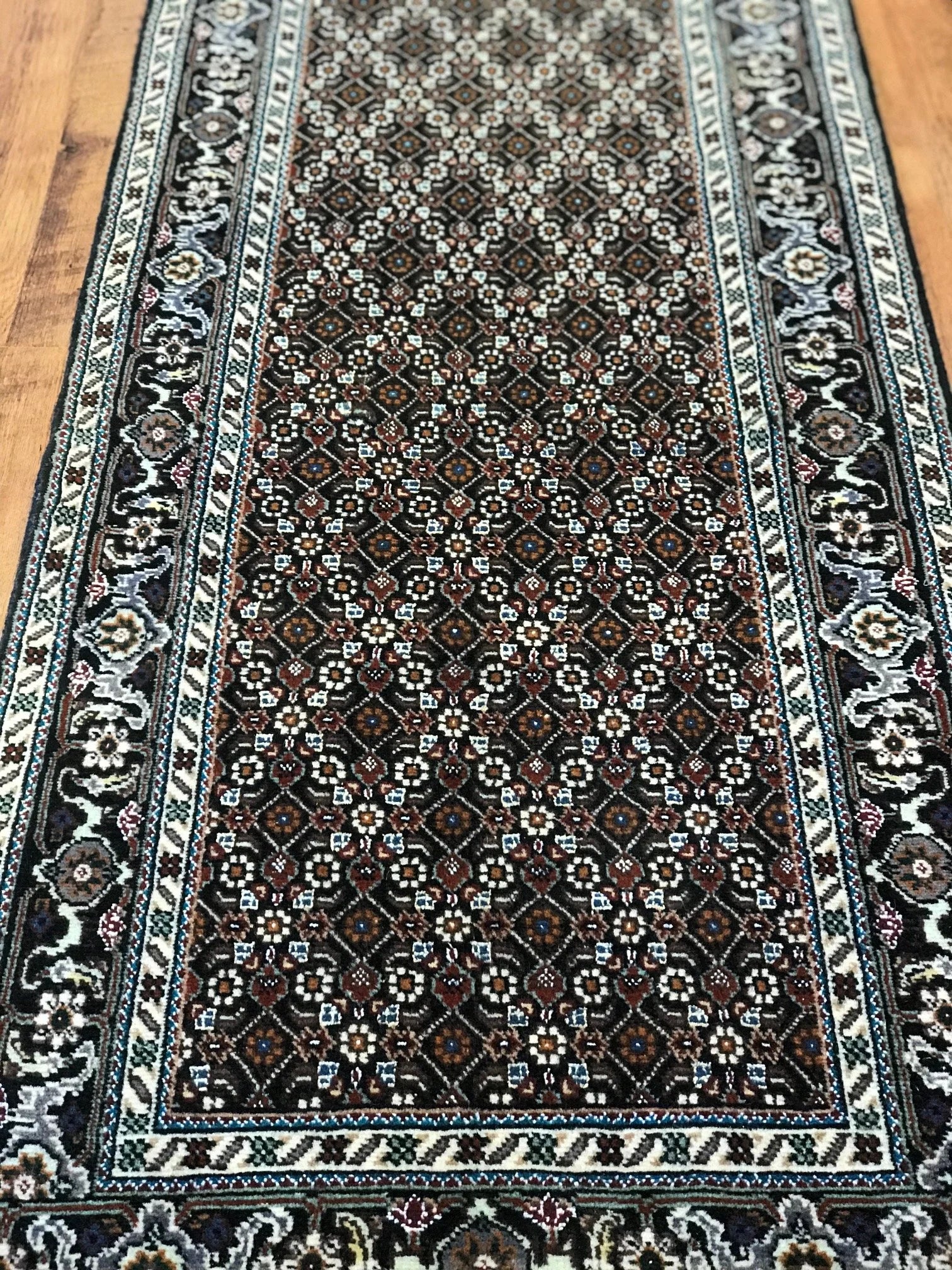 Tabriz Herati Wool & Silk Rug (2'2" x 9'5")