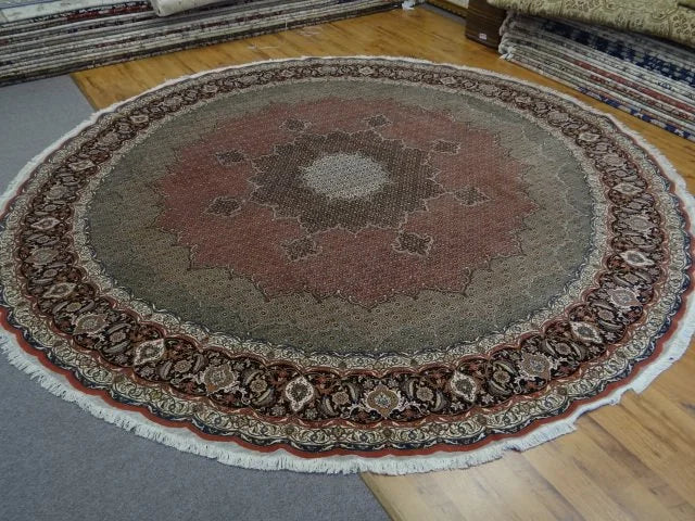 Tabriz Maralan Wool & Silk Rug (12'11" x 12'11")