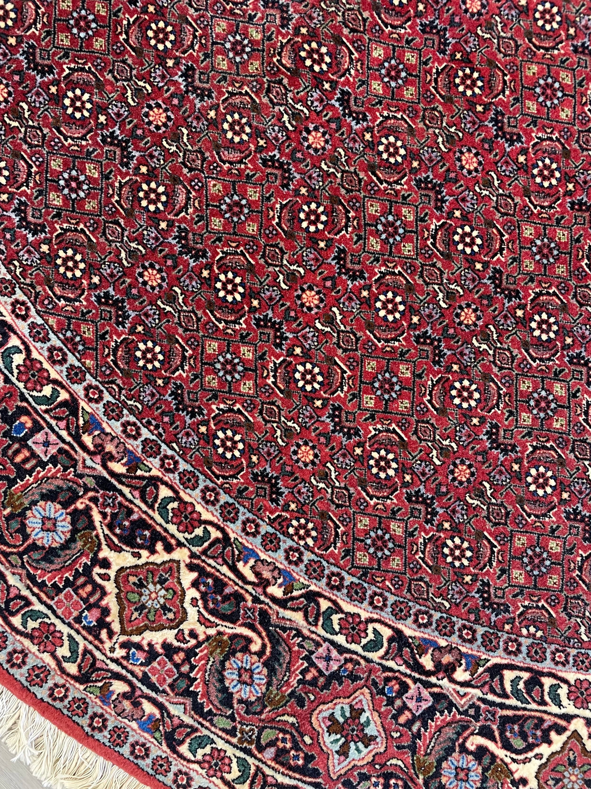 Oval Bijar Wool Rug (6'3" x 6'7")