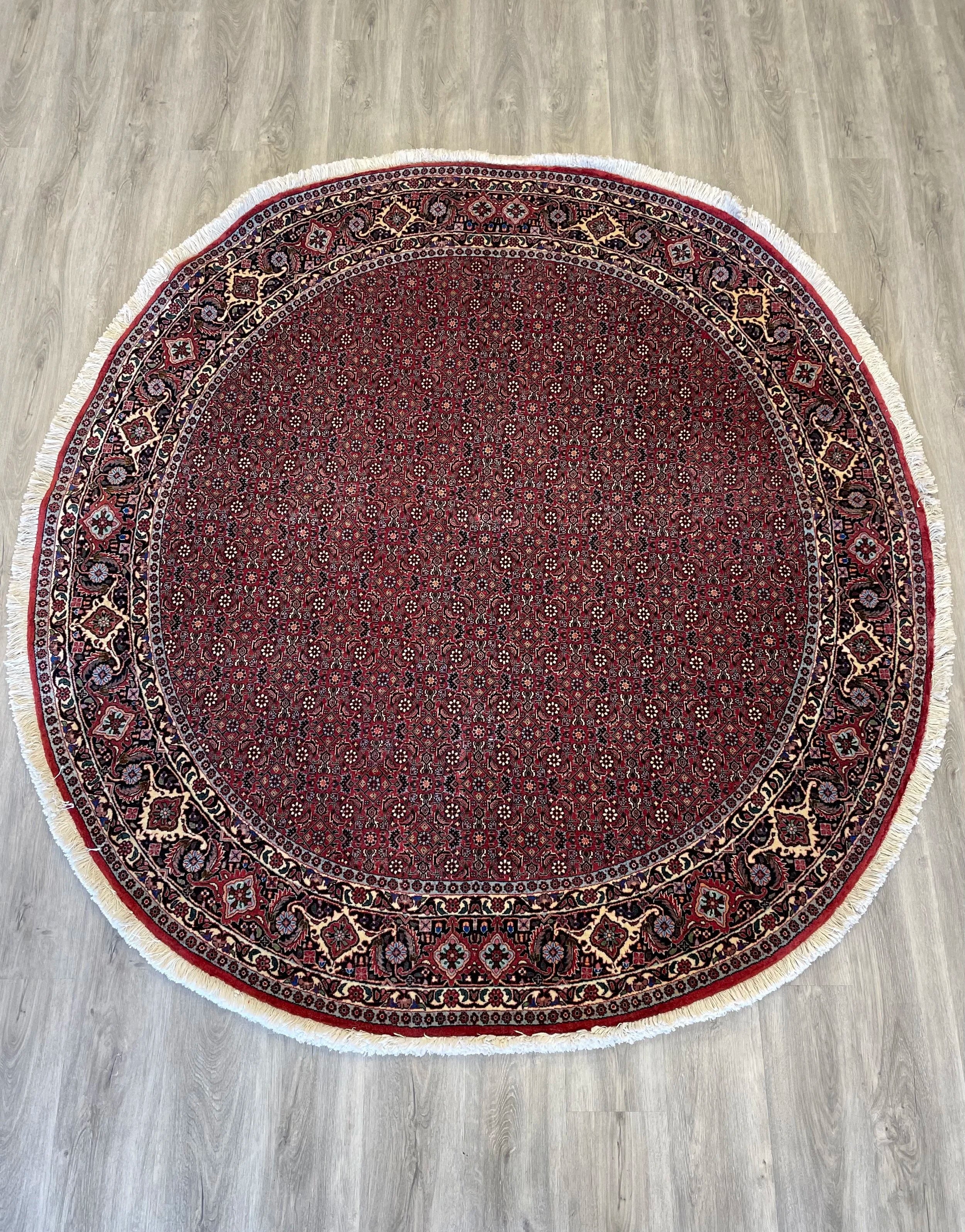 Oval Bijar Wool Rug (6'3" x 6'7")
