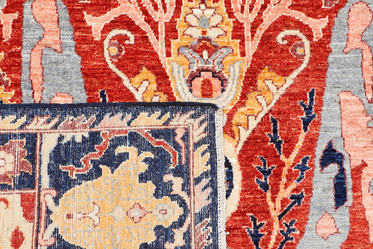A hand-knotted Garous Bijar 6x9 wool rug.