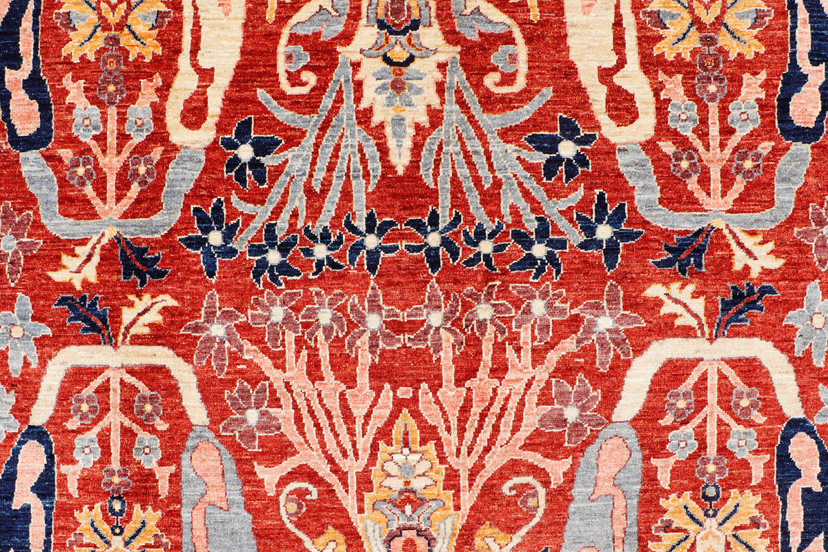 A hand-knotted Garous Bijar 6x9 wool rug.