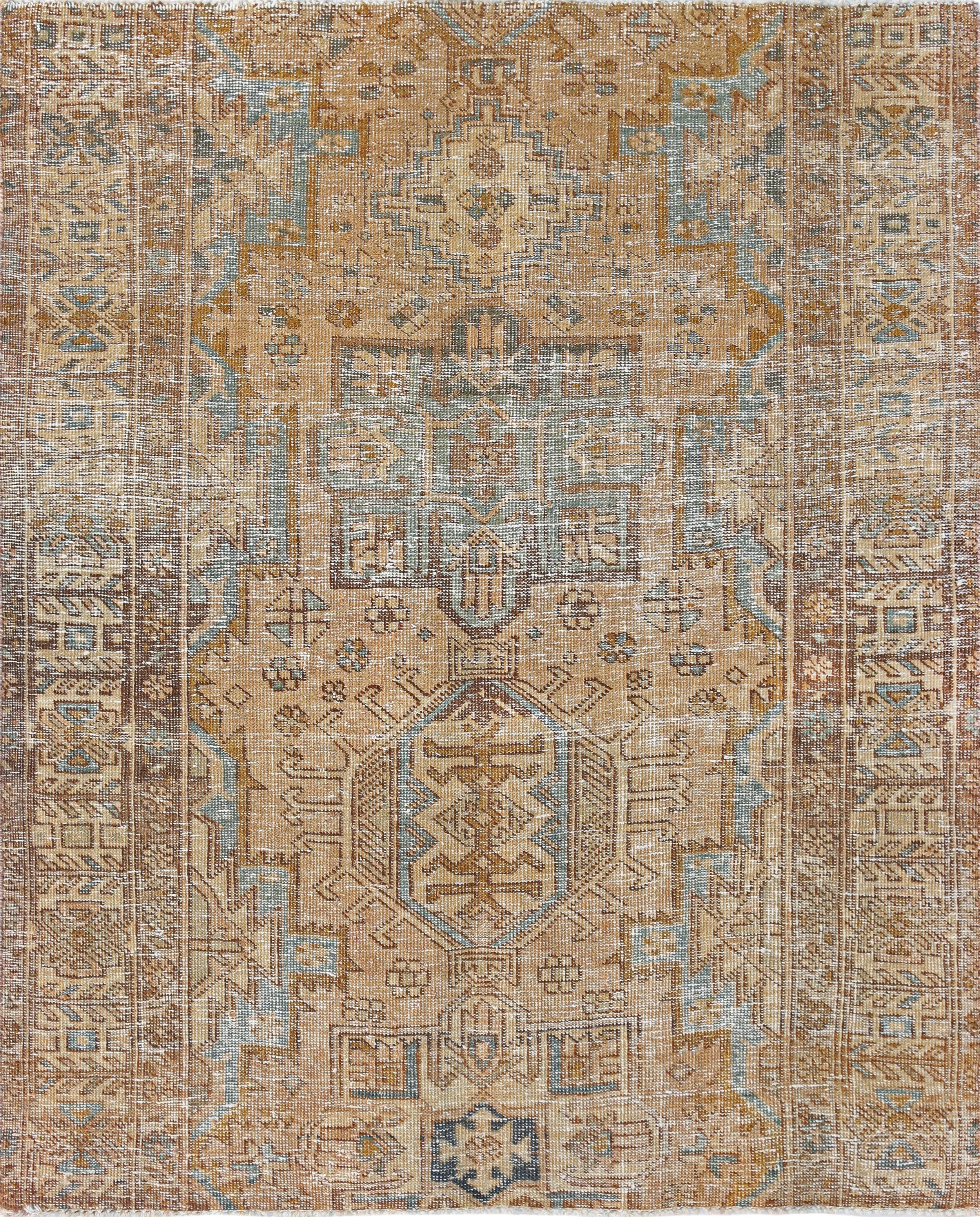 Karajeh Vintage Wool Rug (3'7" x 4'2")