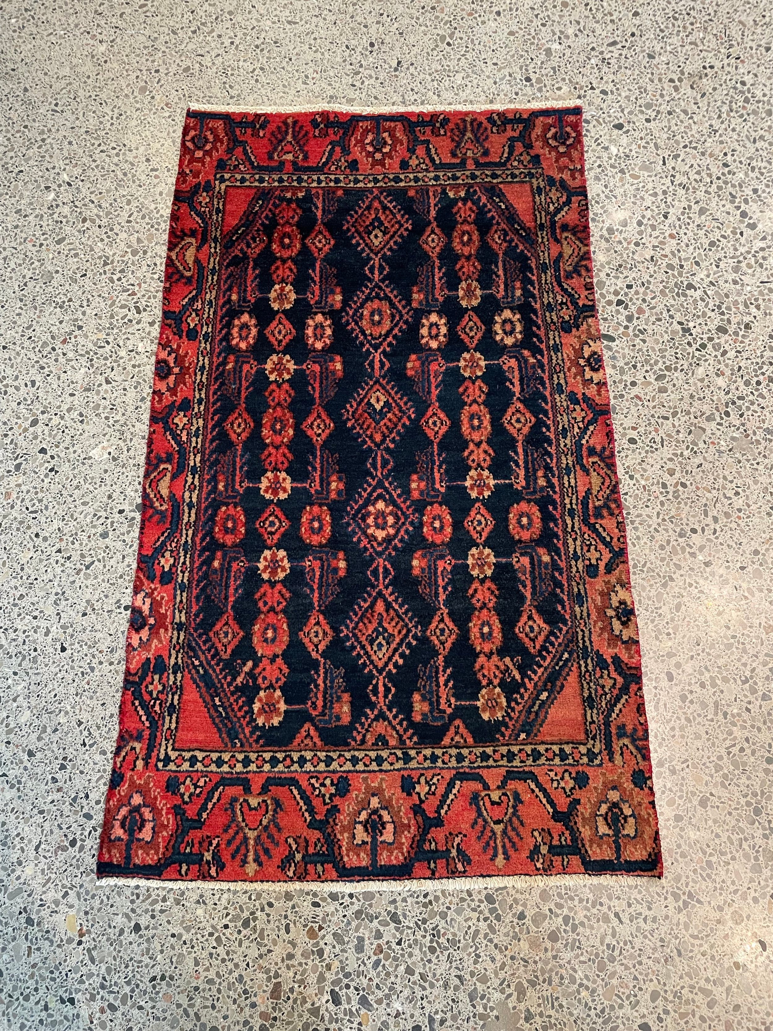 Vintage Hamedan Wool Rug (2'8" x 5'6")
