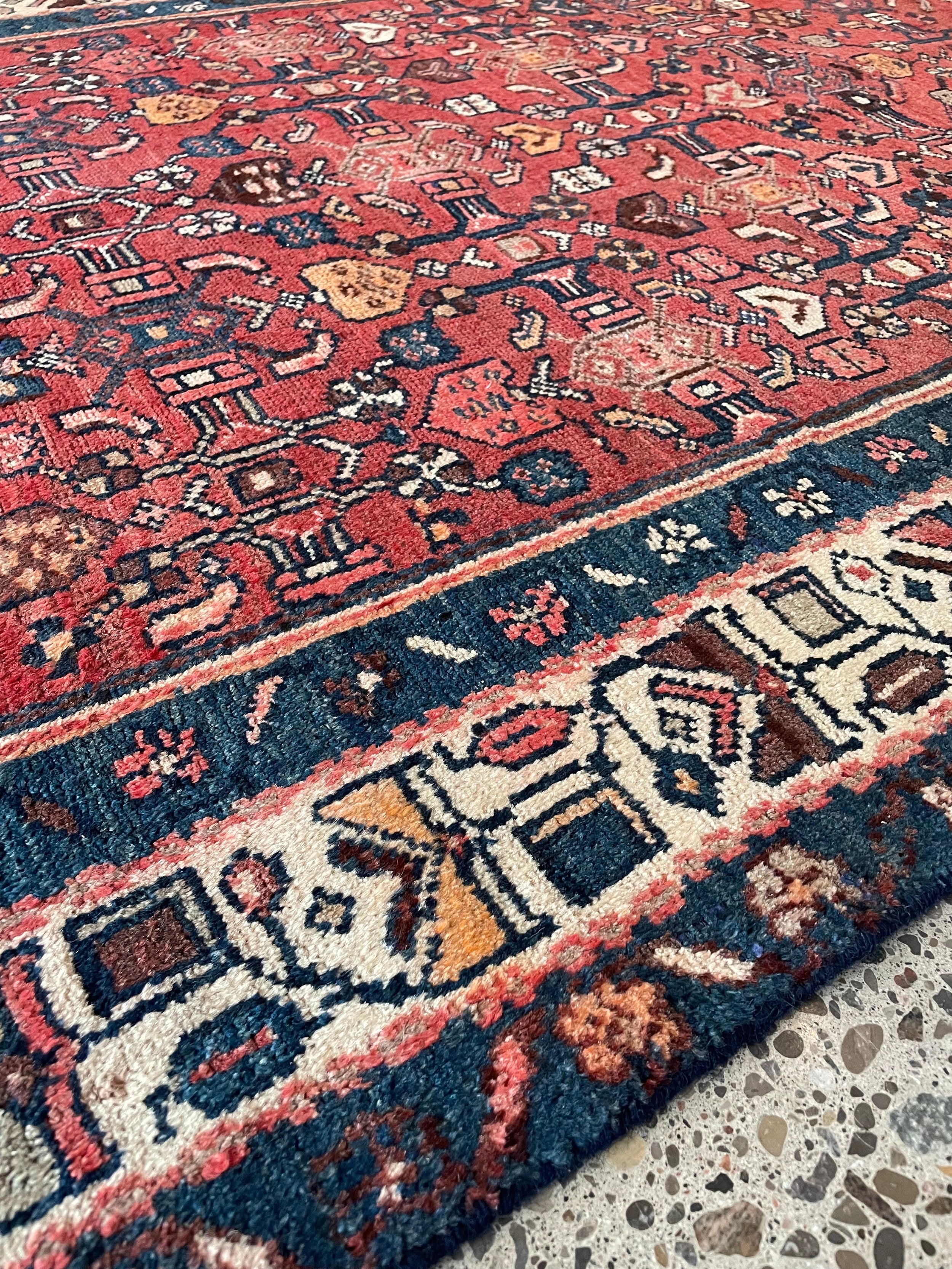 Hamedan Semi-Antique Wool Rug (3'7" x 6'5")