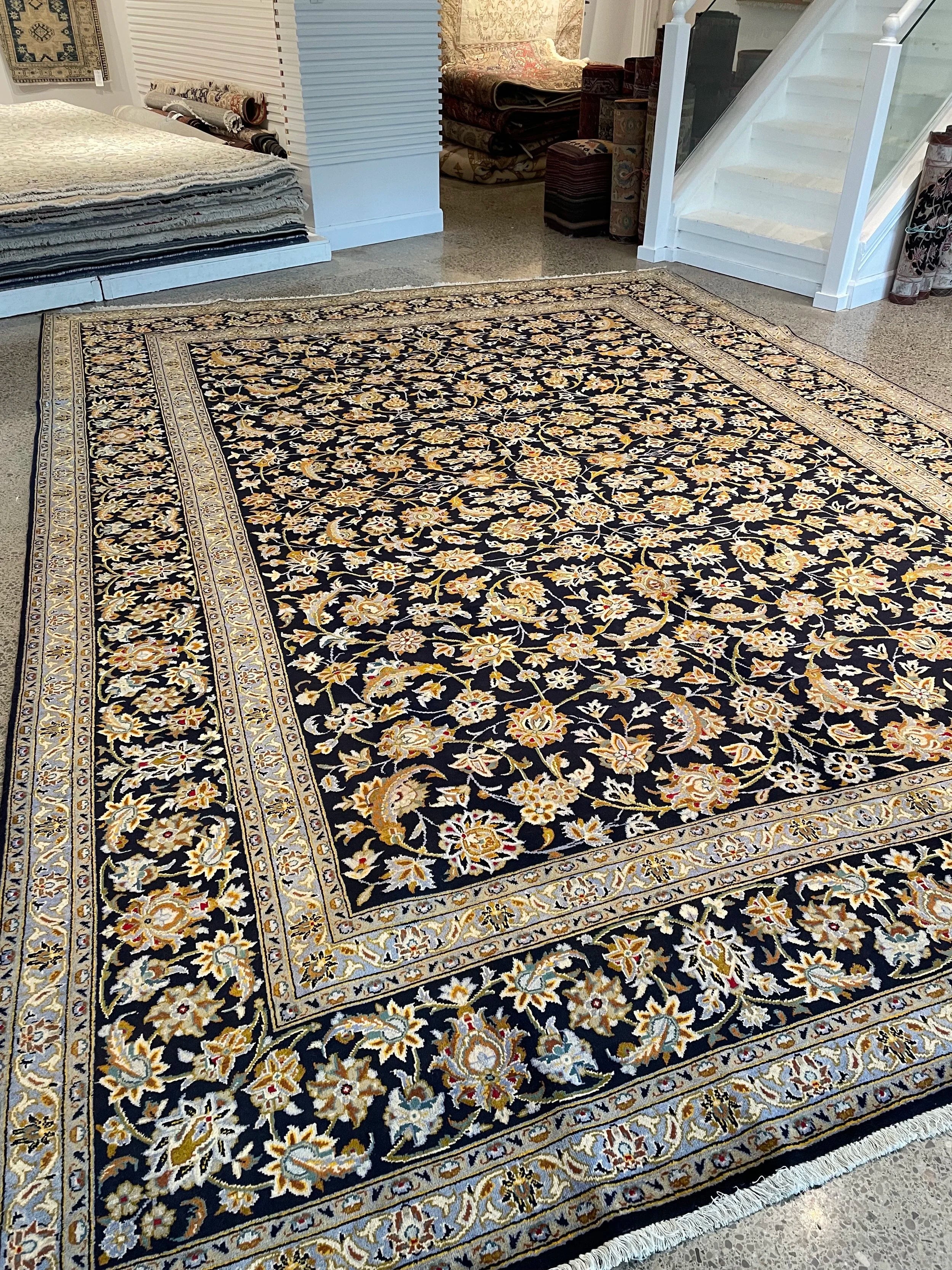 Kashan Wool Rug (10x14)