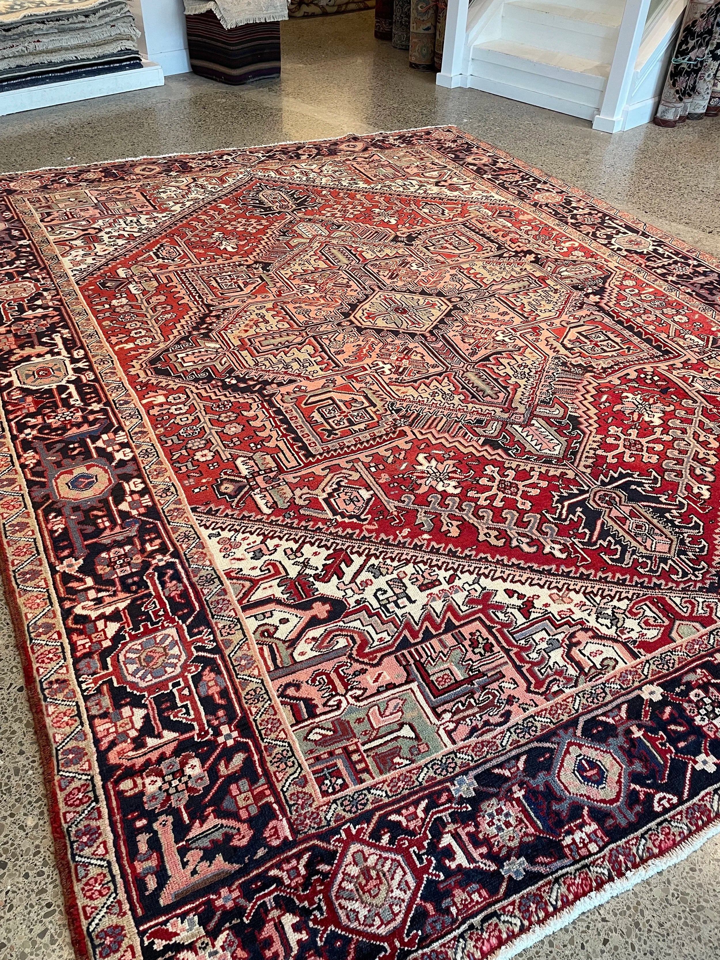 Wool Heriz Rug (8'4" x 10'9")