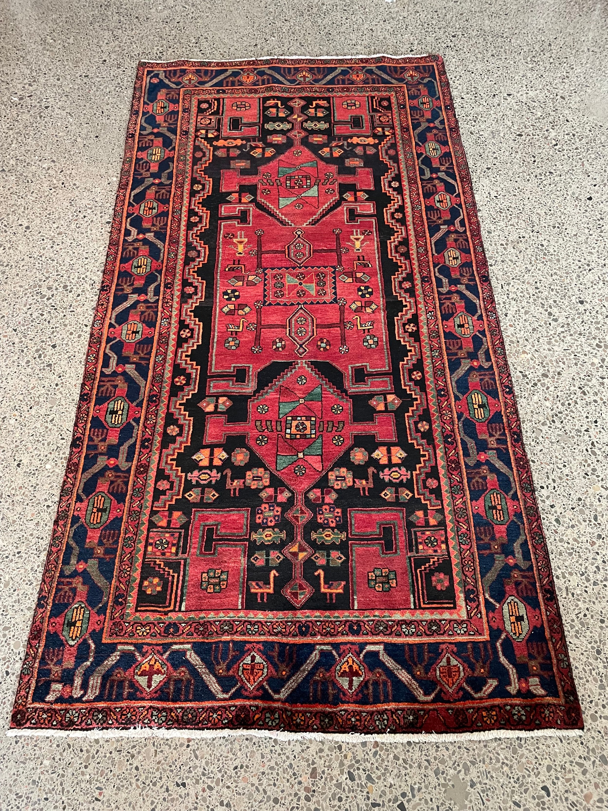 Koliai Tribal Wool Rug (4'4" x 8'7")