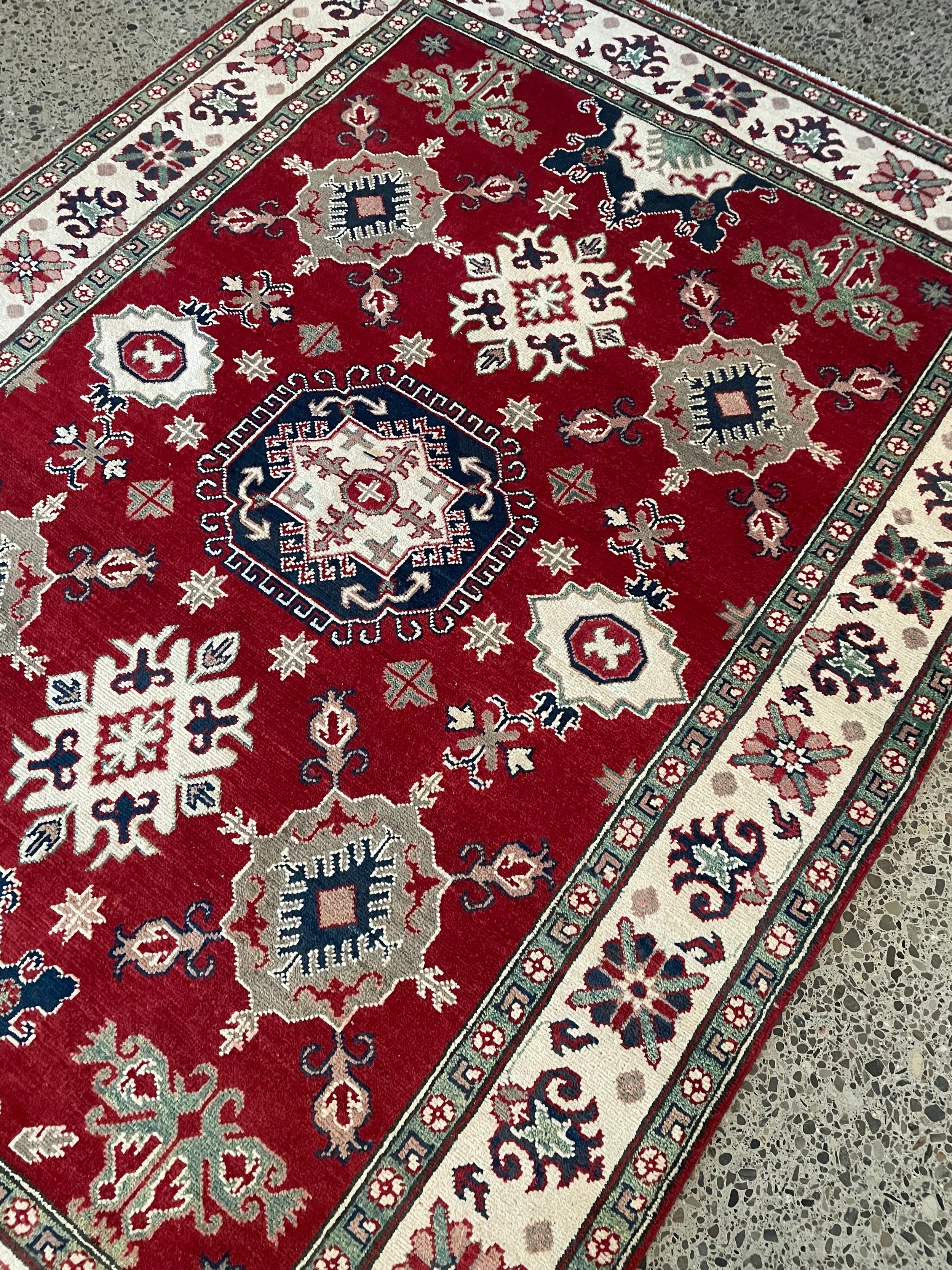 Kazak Wool Rug (5'0" x 6'10")