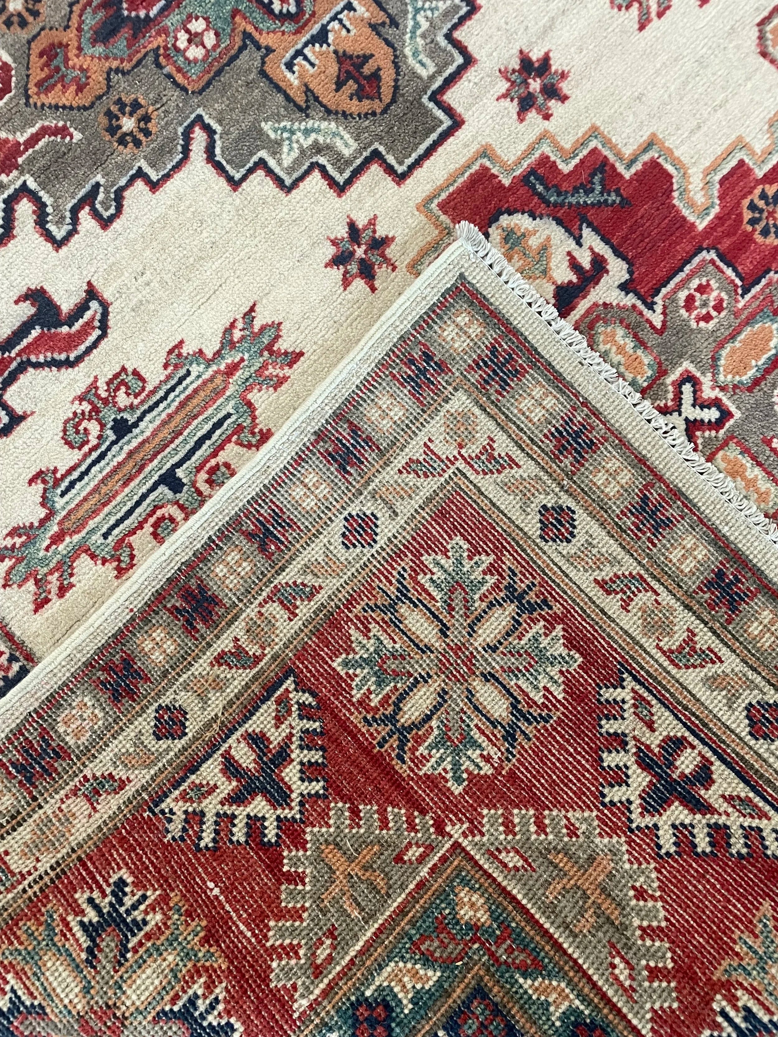 Kazak Wool Rug (4'10" x 6'9")