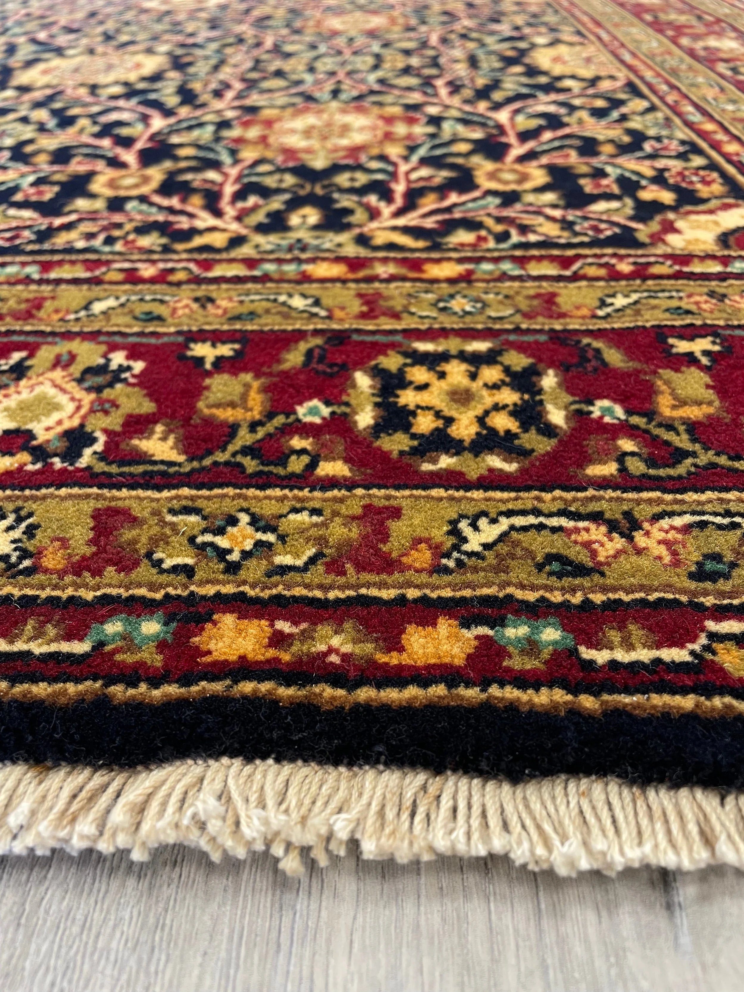 Indo Tabriz Wool Rug (4'0" x 6'0")
