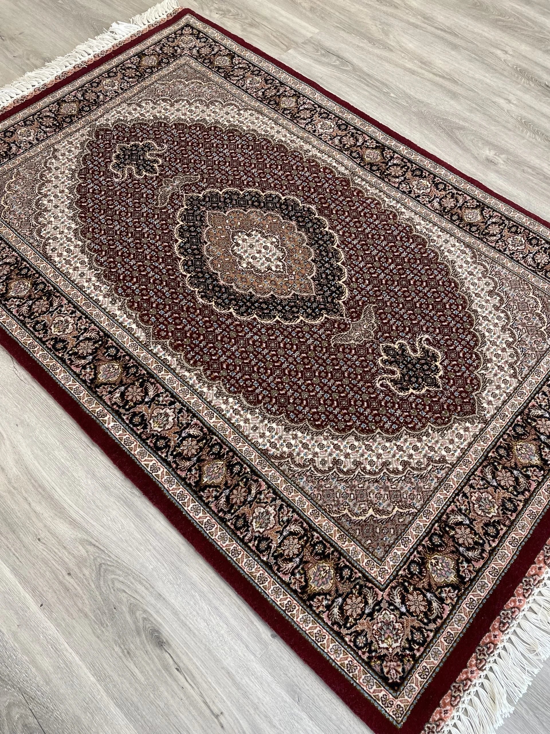 Tabriz Wool & Silk Rug (3'4" x 5'1")