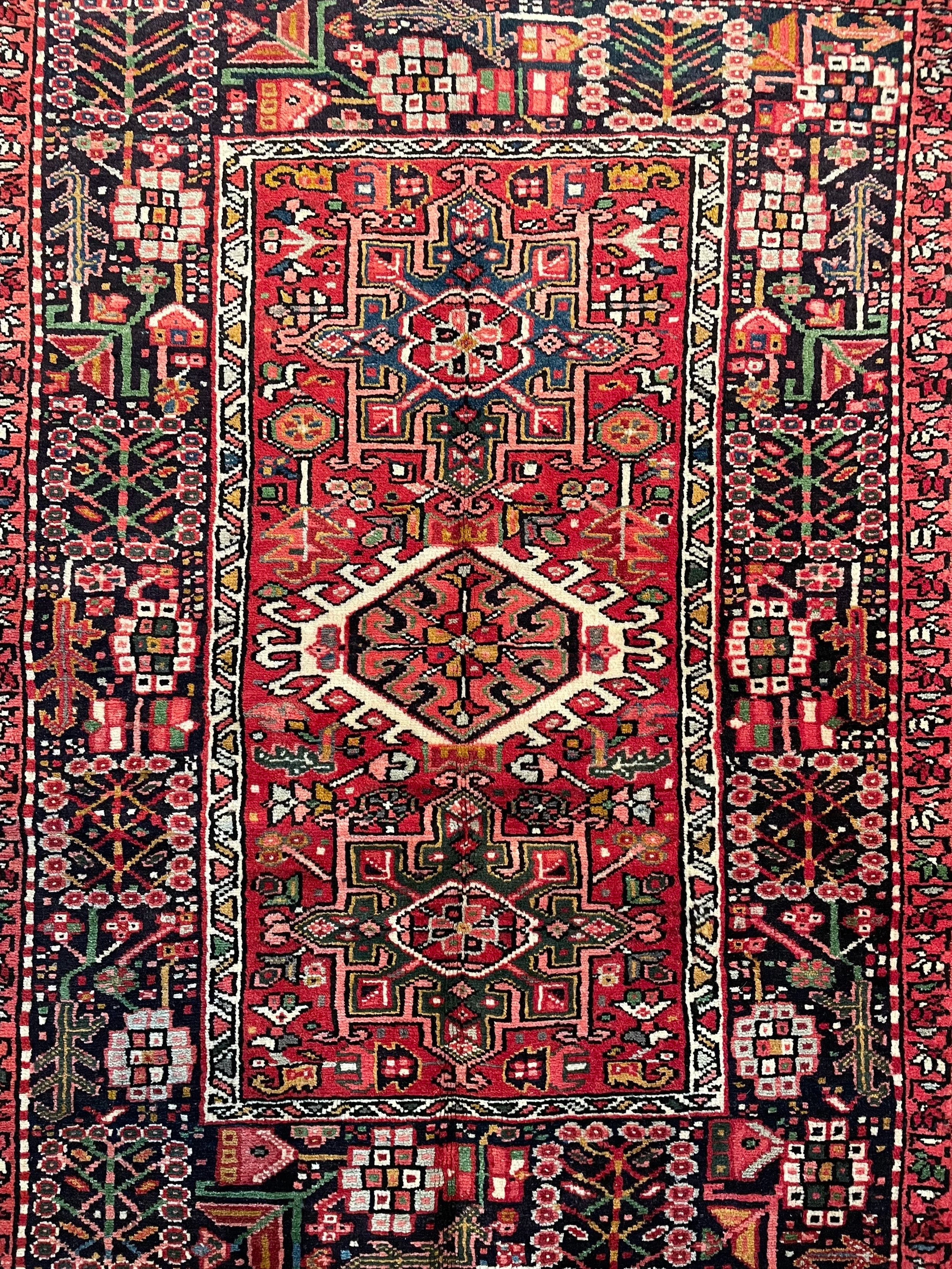 Karajeh Vintage Wool Rug (3'5" x 4'8")