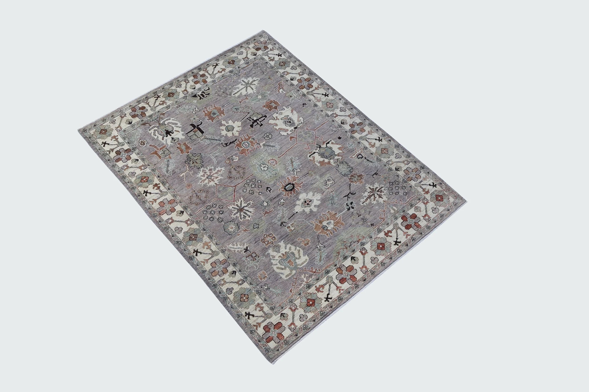 Oushak Wool Rug (9'1" x 11'7")