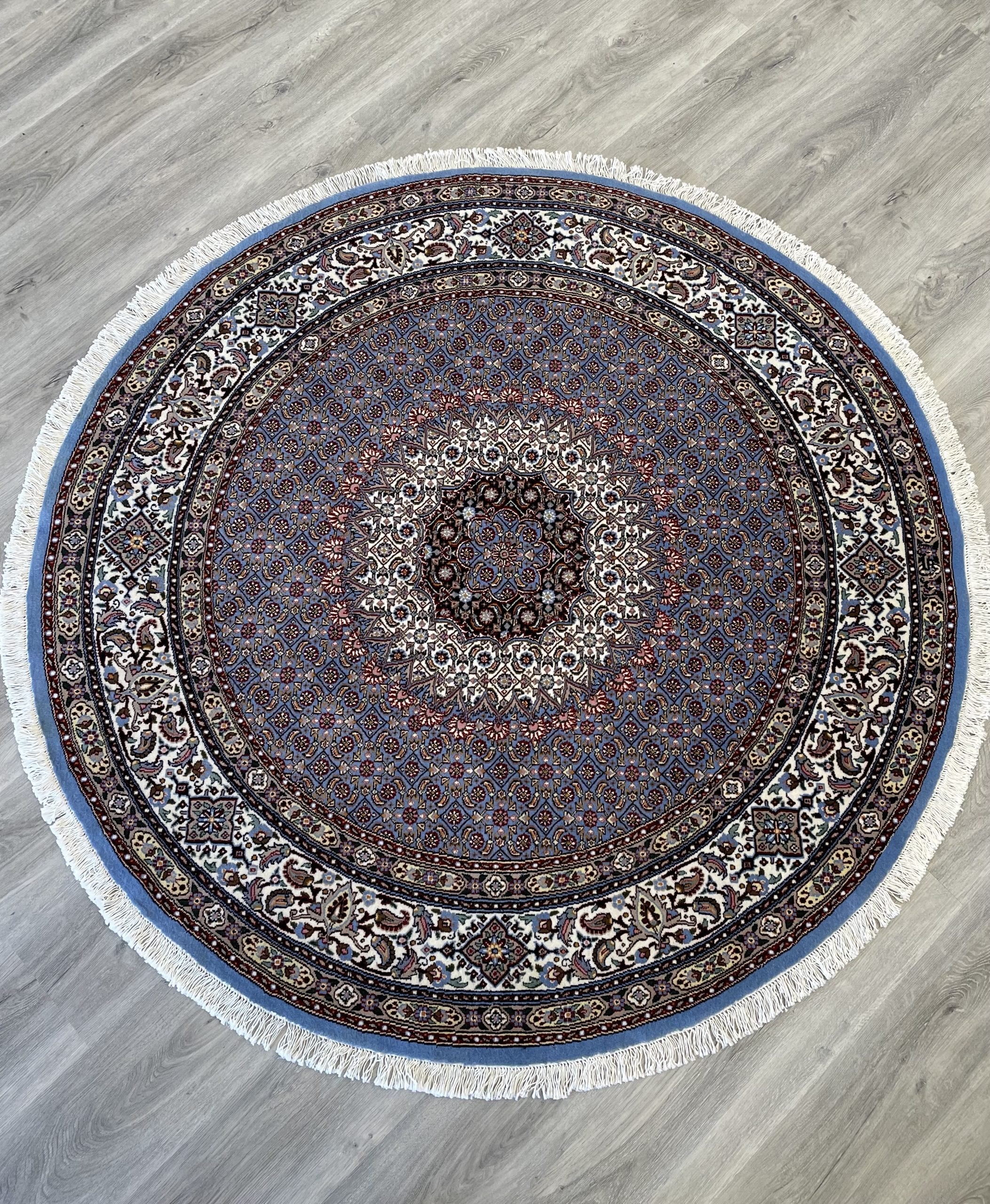 Moud Wool & Silk Rug (4'10" x 4'10")