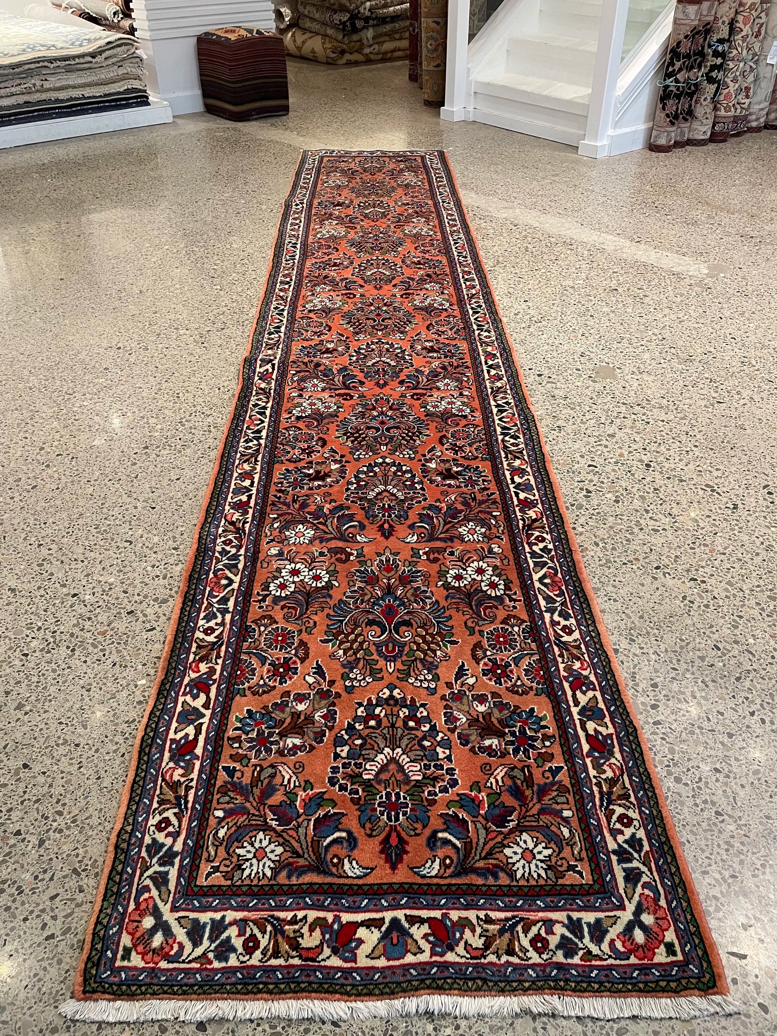 Sarough Wool Runner Rug (2'7" x 13'7")