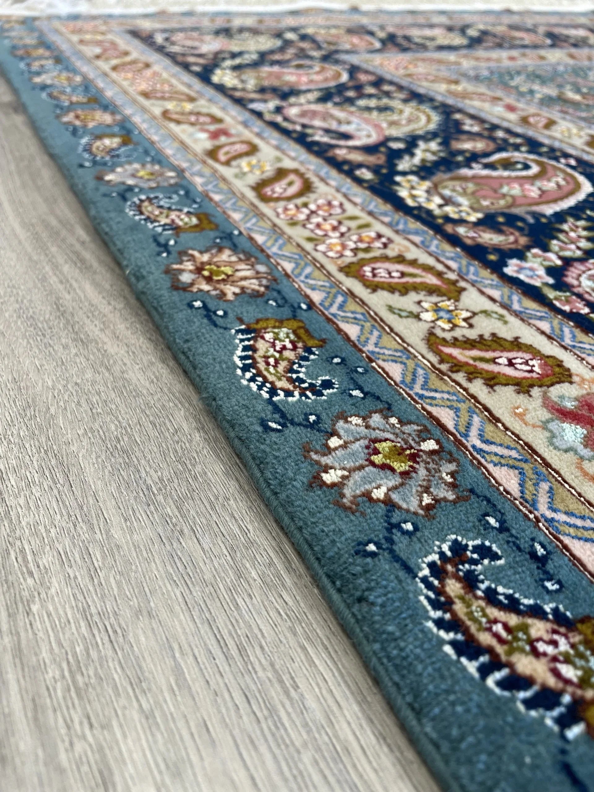 Tabriz Wool & Silk Rug (6'7" x 9'9")