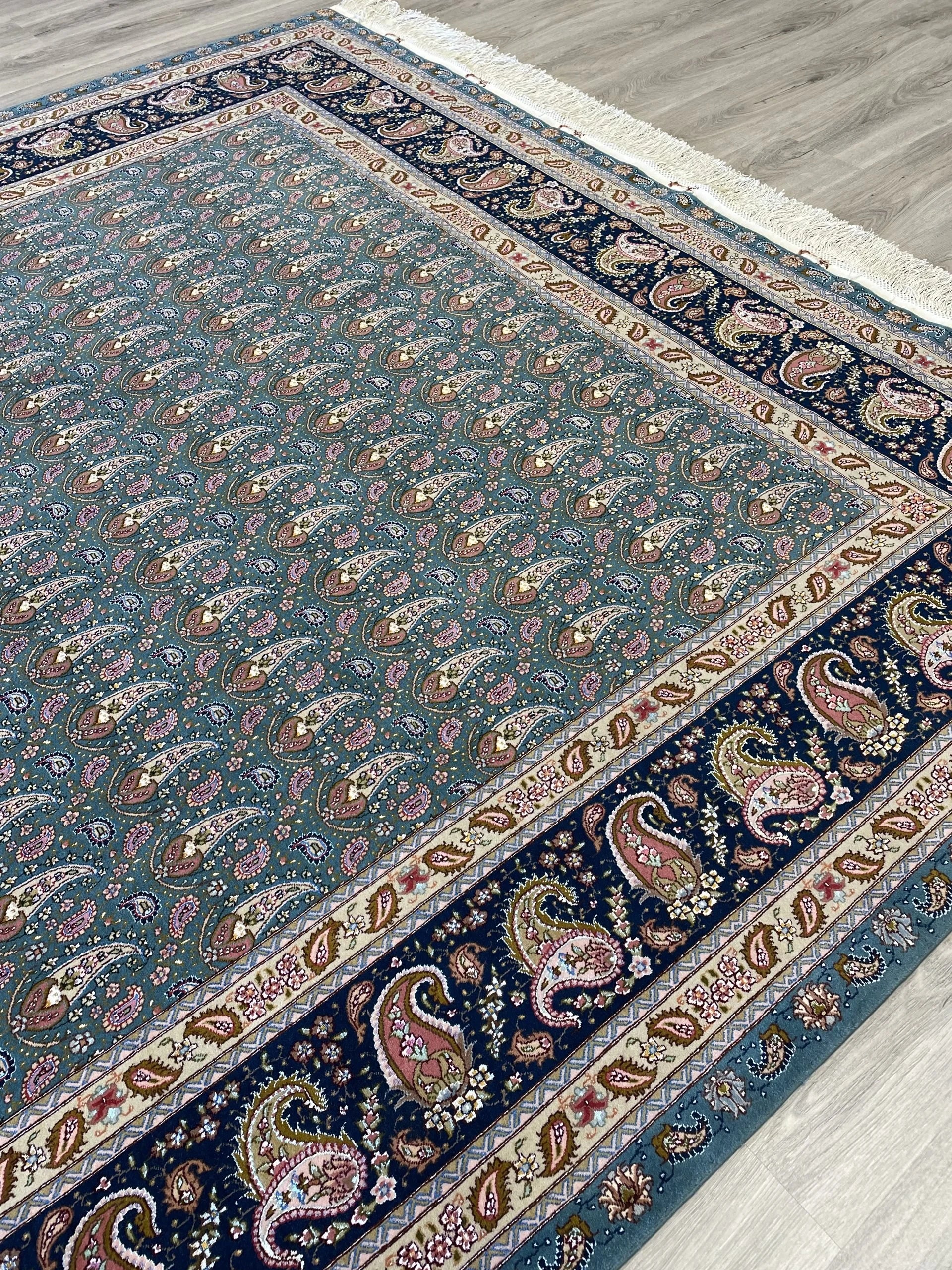 Tabriz Wool & Silk Rug (6'7" x 9'9")
