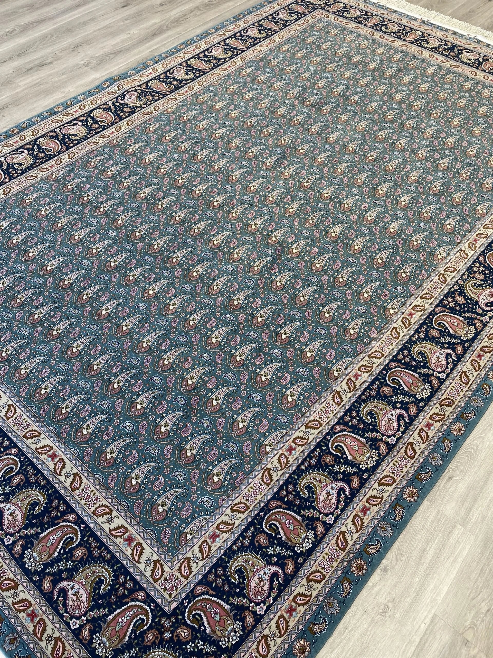 Tabriz Wool & Silk Rug (6'7" x 9'9")