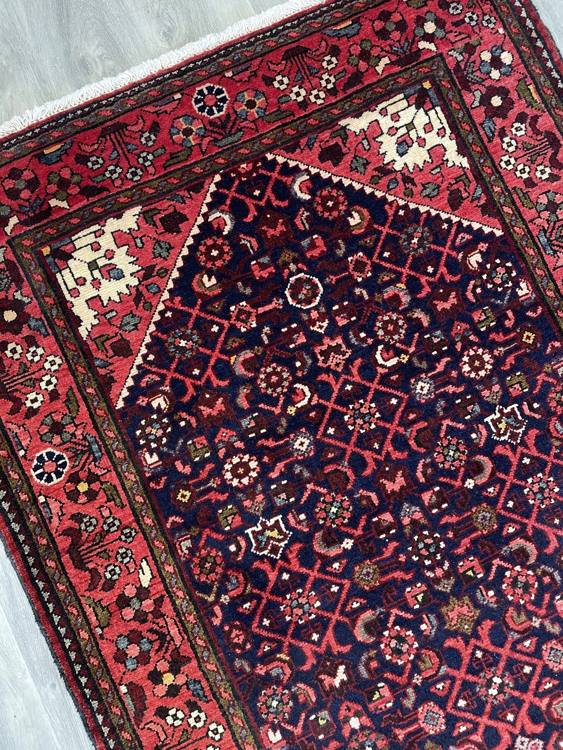 Hamedan Wool Rug Runner (3'7" x 10'0")
