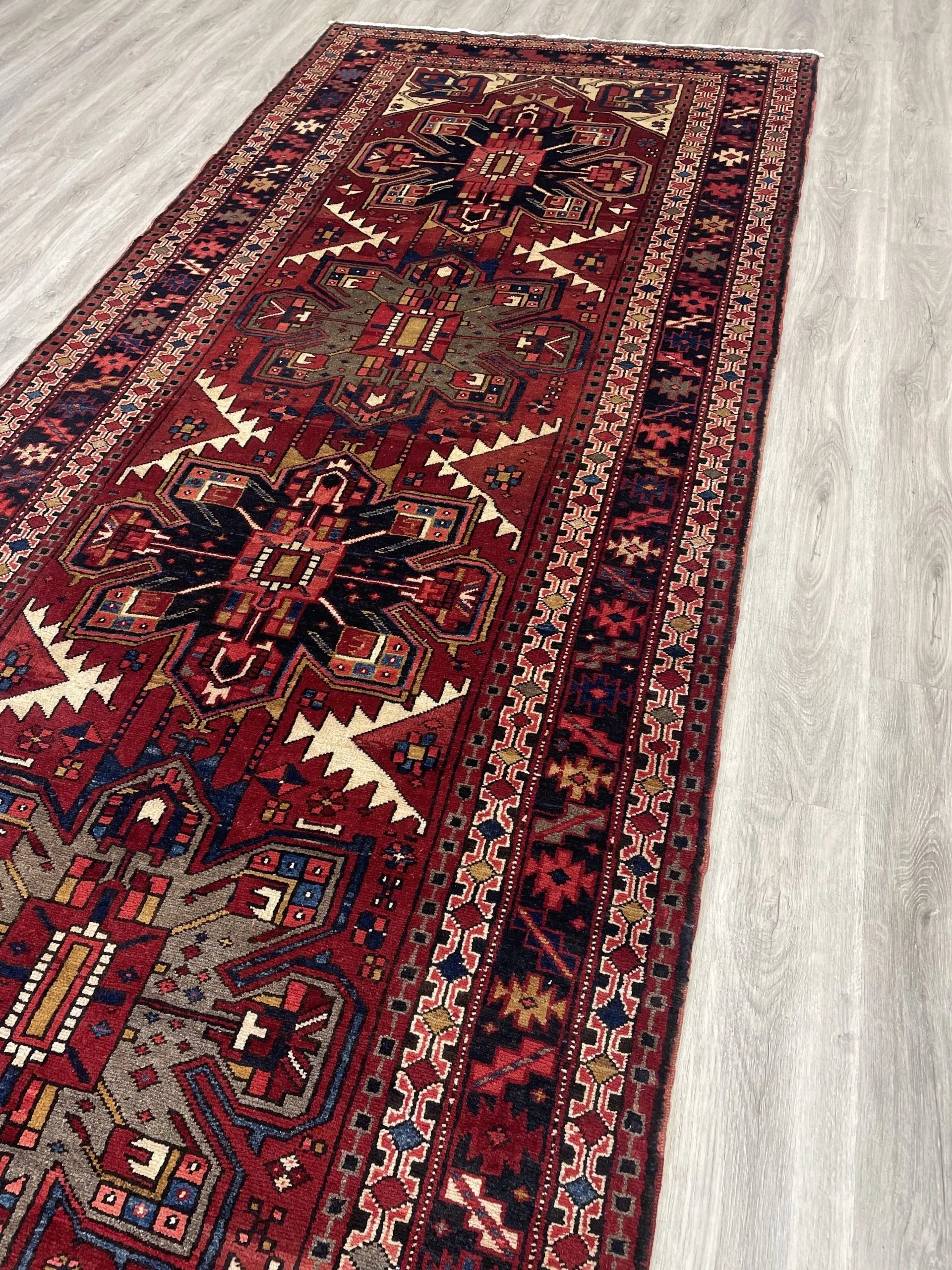 Karajeh Wool Runner Rug (4'9" x 14'2")