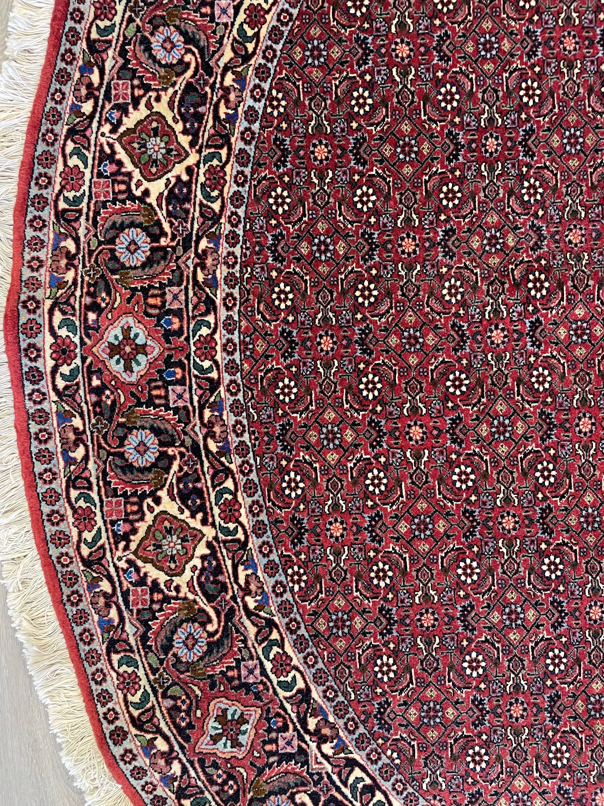 Oval Bijar Wool Rug (6'3" x 6'7")