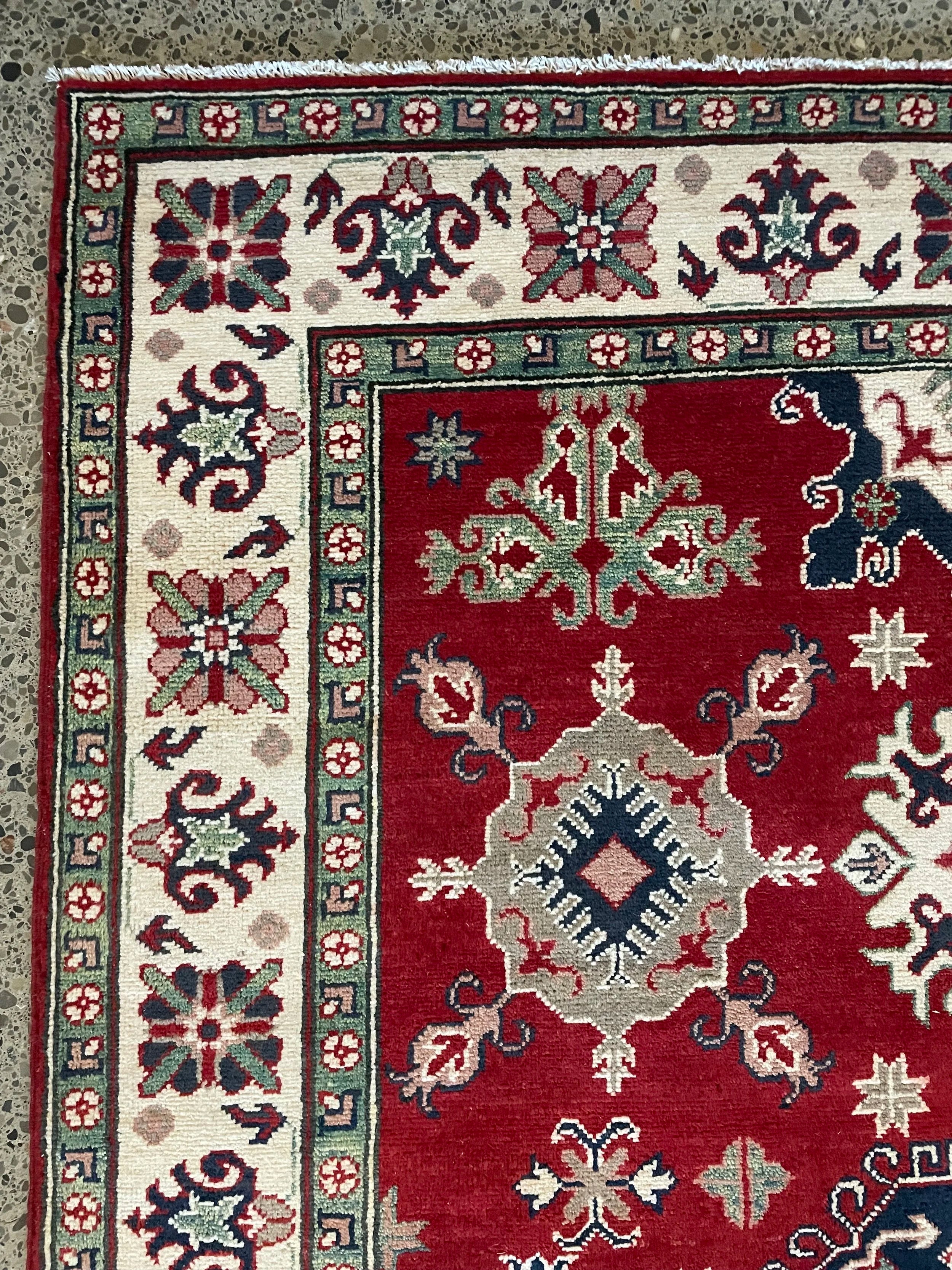 Kazak Wool Rug (5'0" x 6'10")