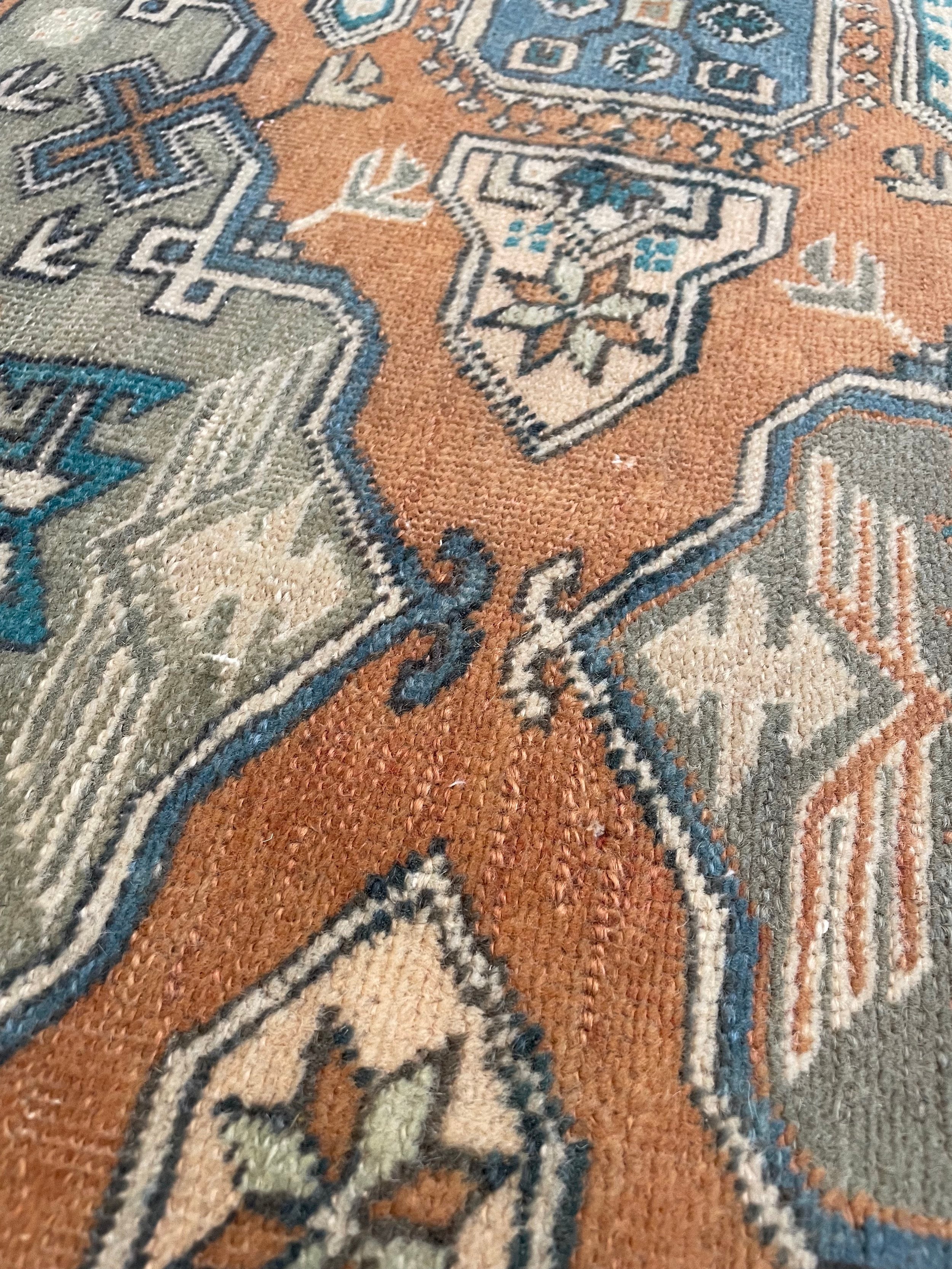 Kazak Vintage Wool Rug (3'3" x 5'10")