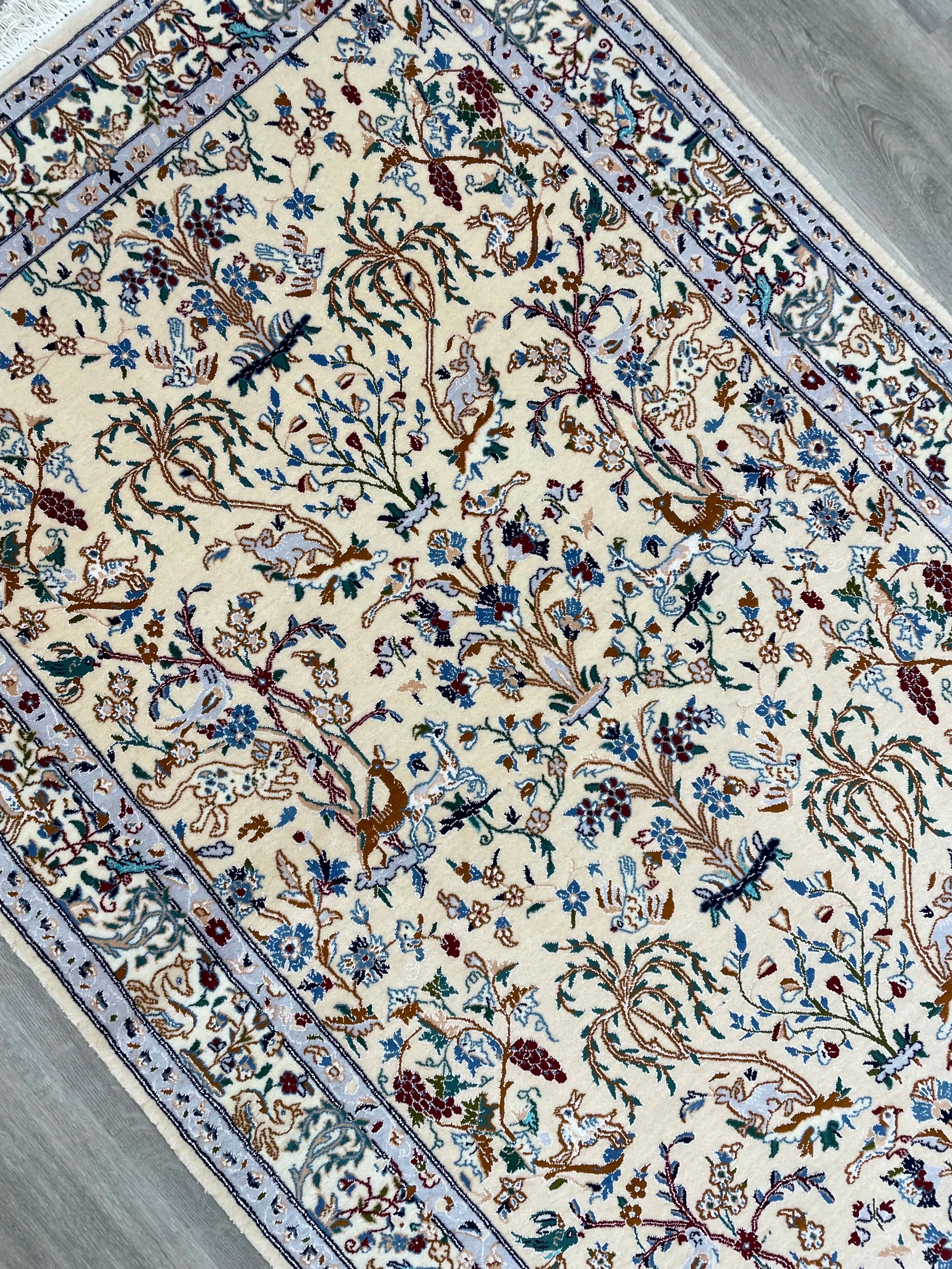 Naeen 6 Ply Wool & Silk Rug (3'5" x 5'5")