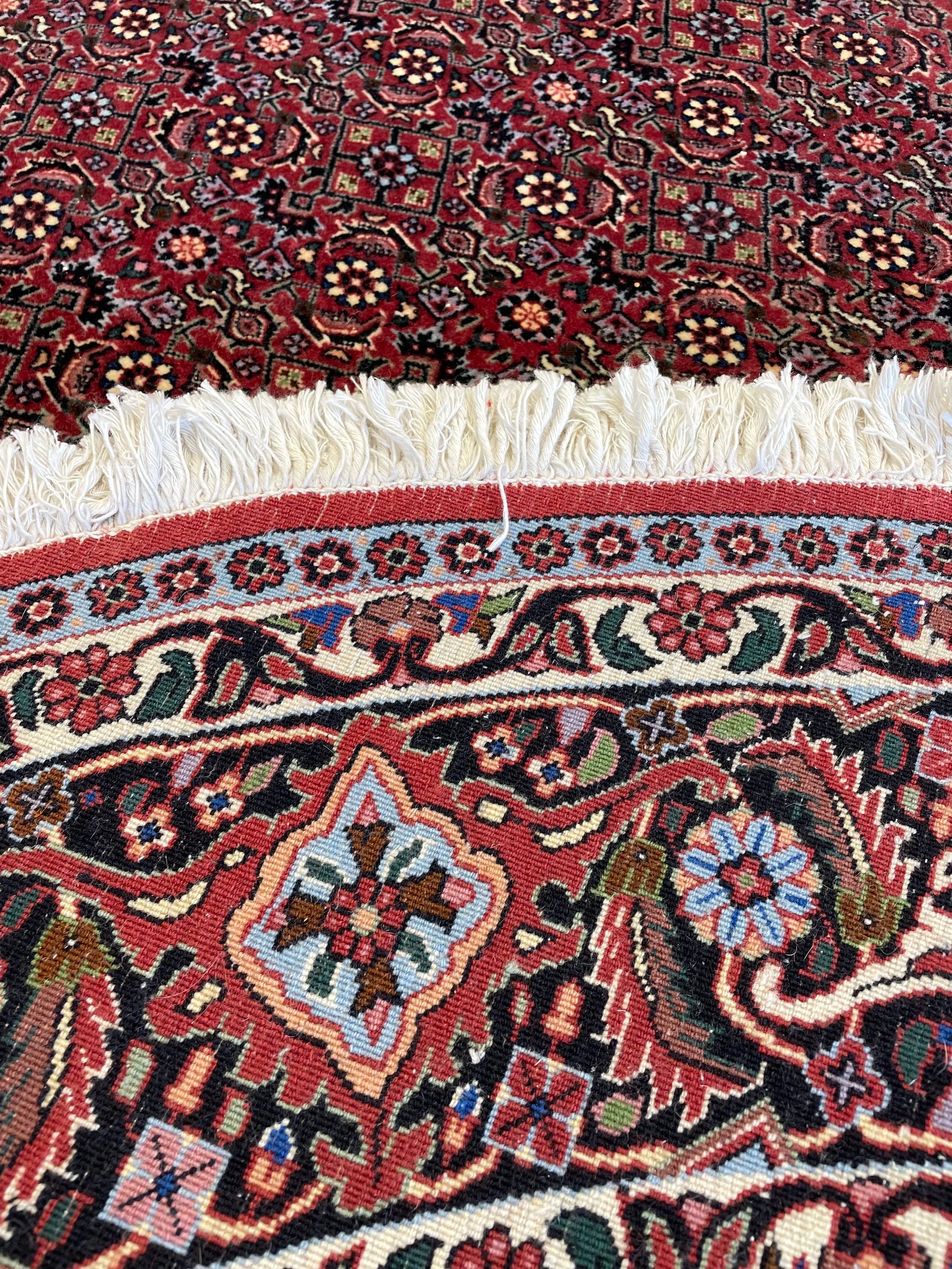 Oval Bijar Wool Rug (6'3" x 6'7")