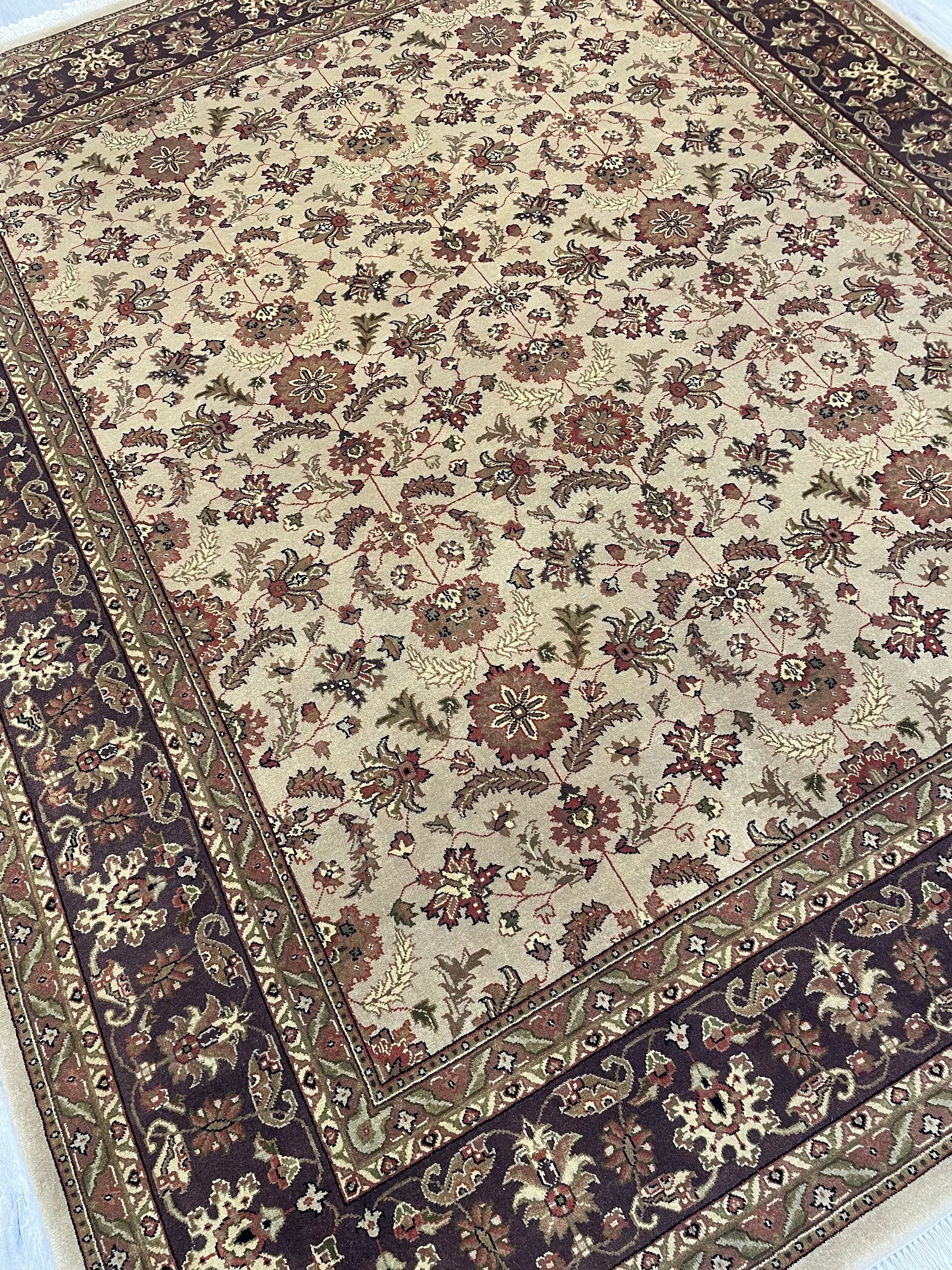 Indo Tabriz Wool Rug (8'1" x 9'10")