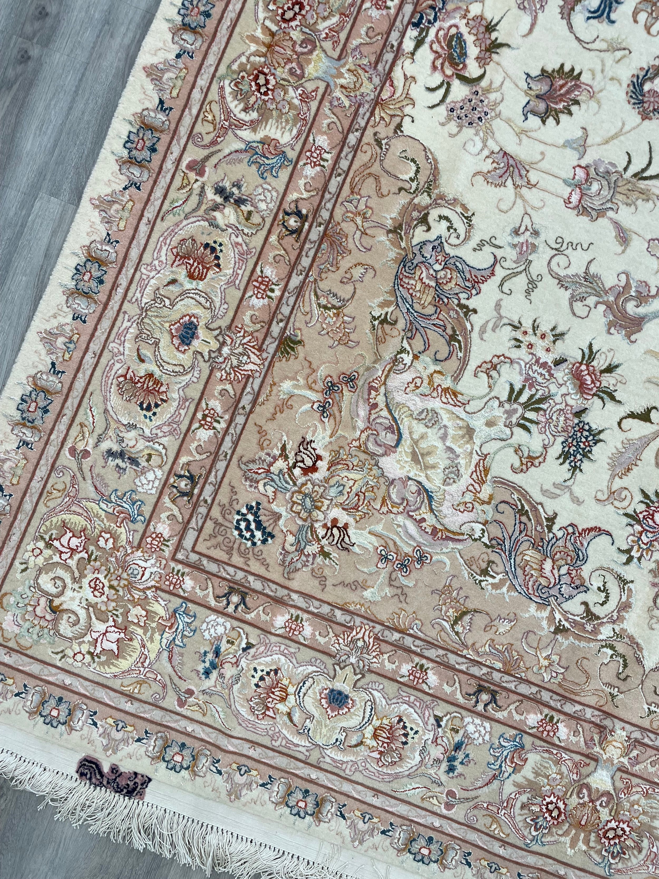 Tabriz Wool & Silk Rug (6'8" x 10'0")