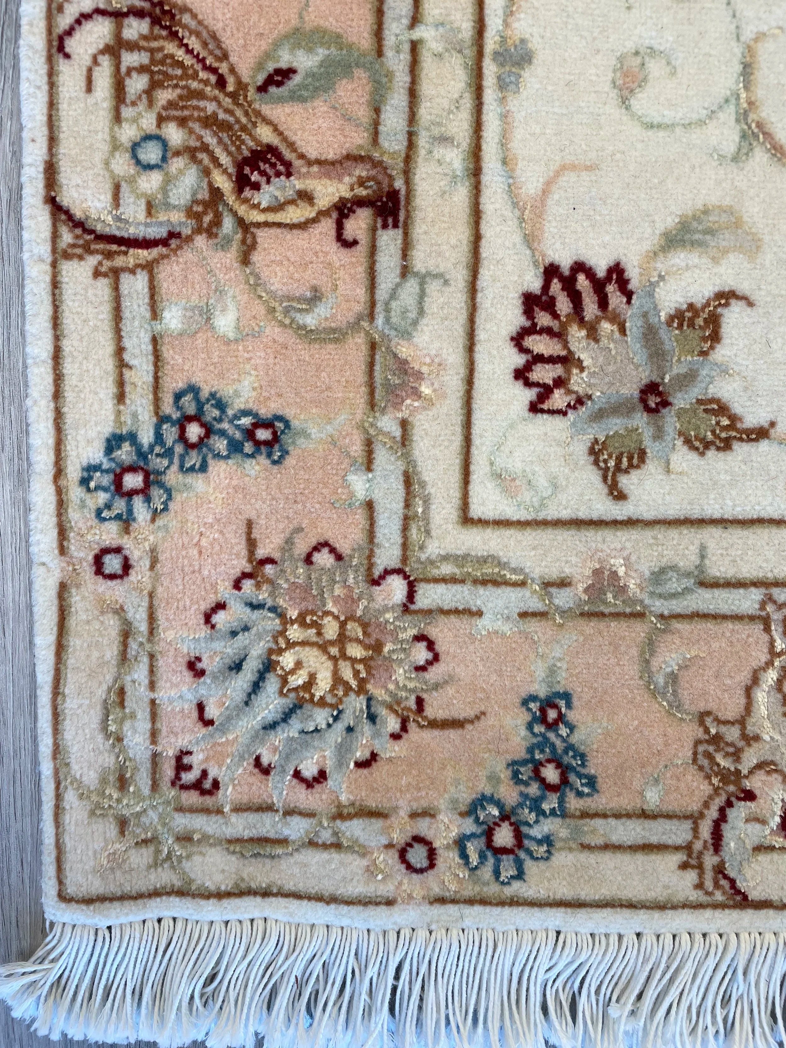 Tabriz Wool and Silk Rug (2'6" x 10'0")