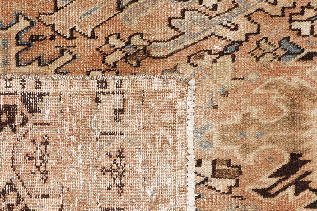 Vintage Neutral Heriz Wool Rug (9'4" x 13'0")