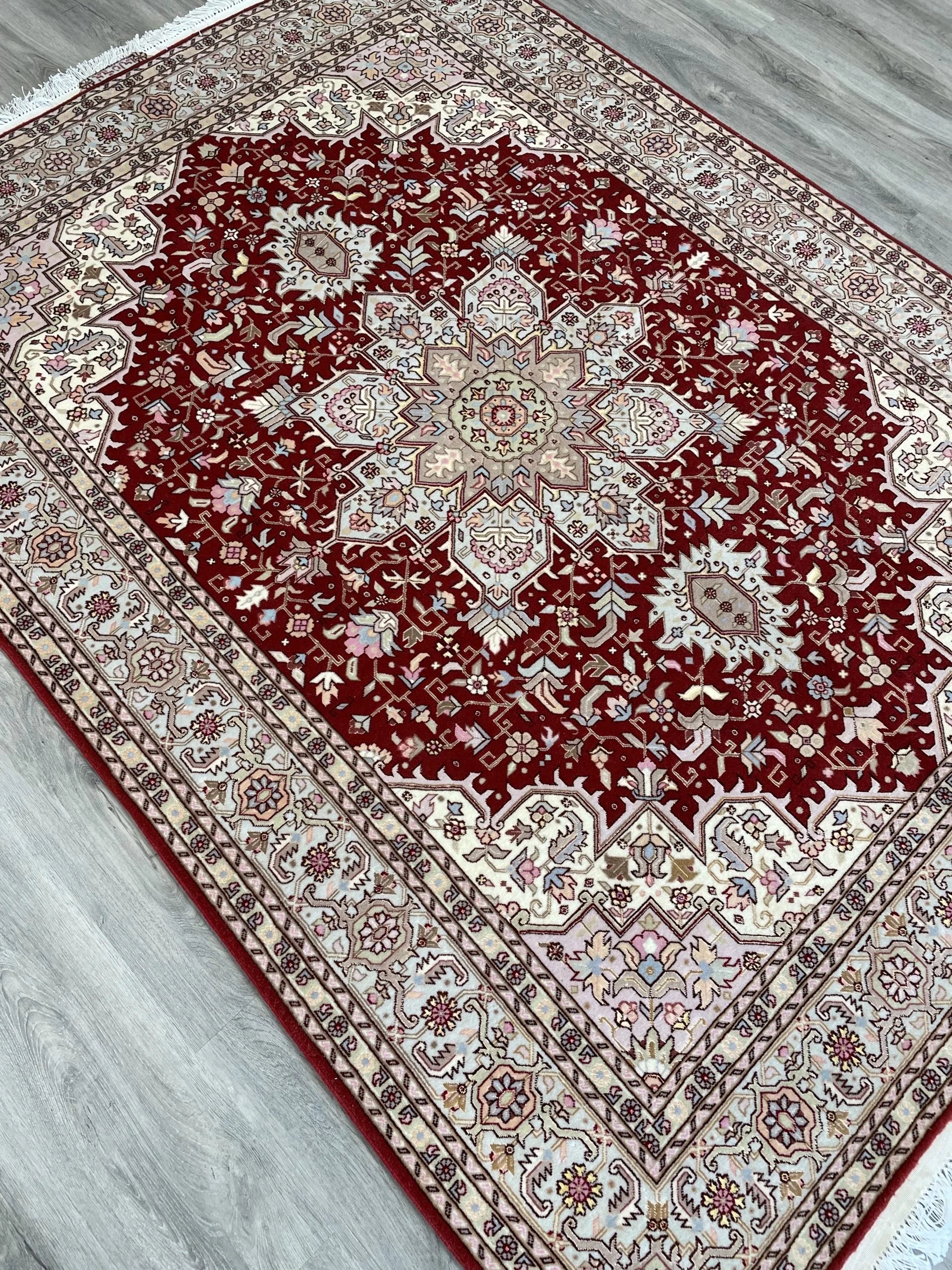 Tabriz Wool & Silk Rug (5'0" x 6'10")