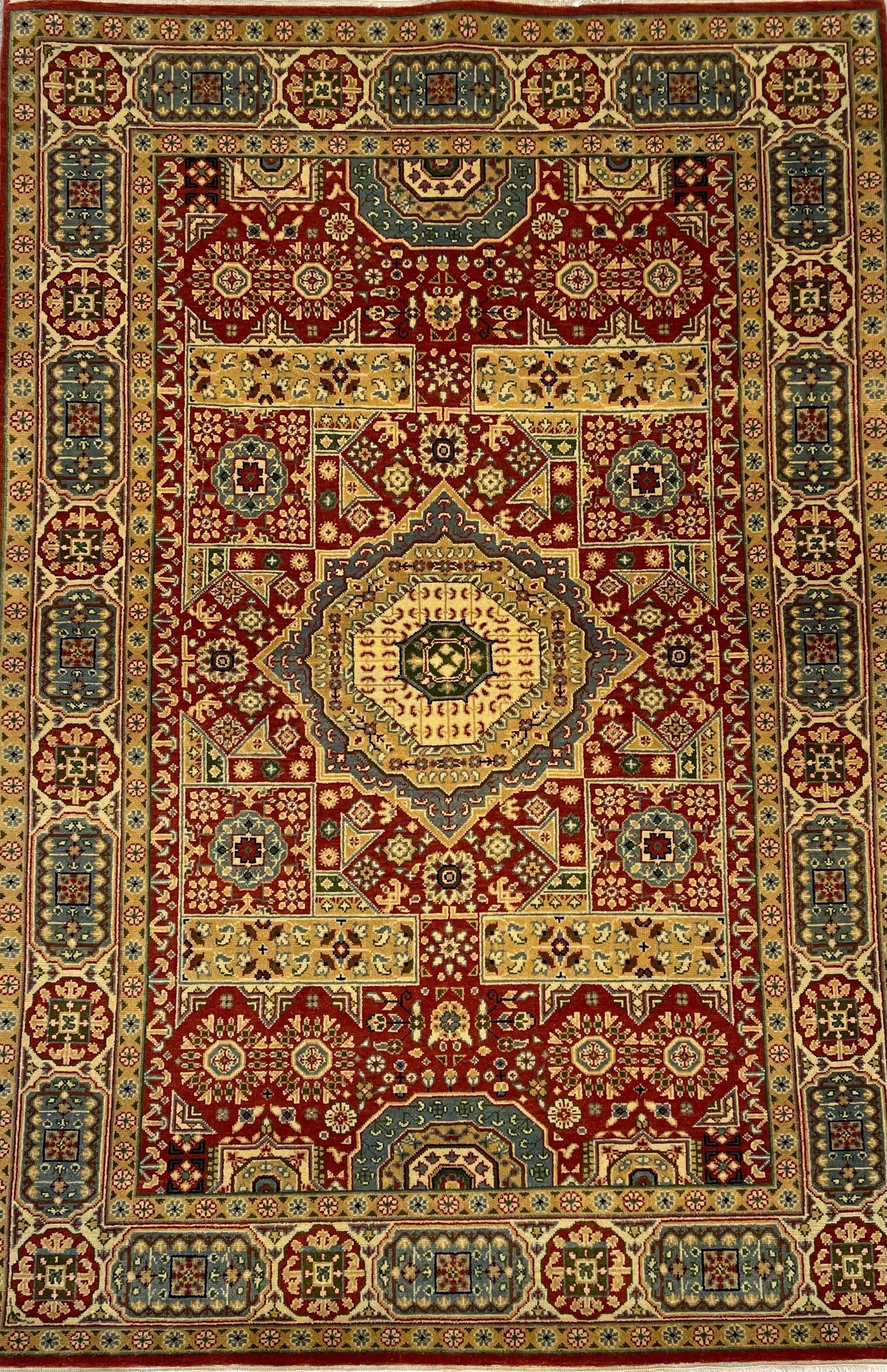 Indo Mamluk Wool Rug (4'0" x 5'11")
