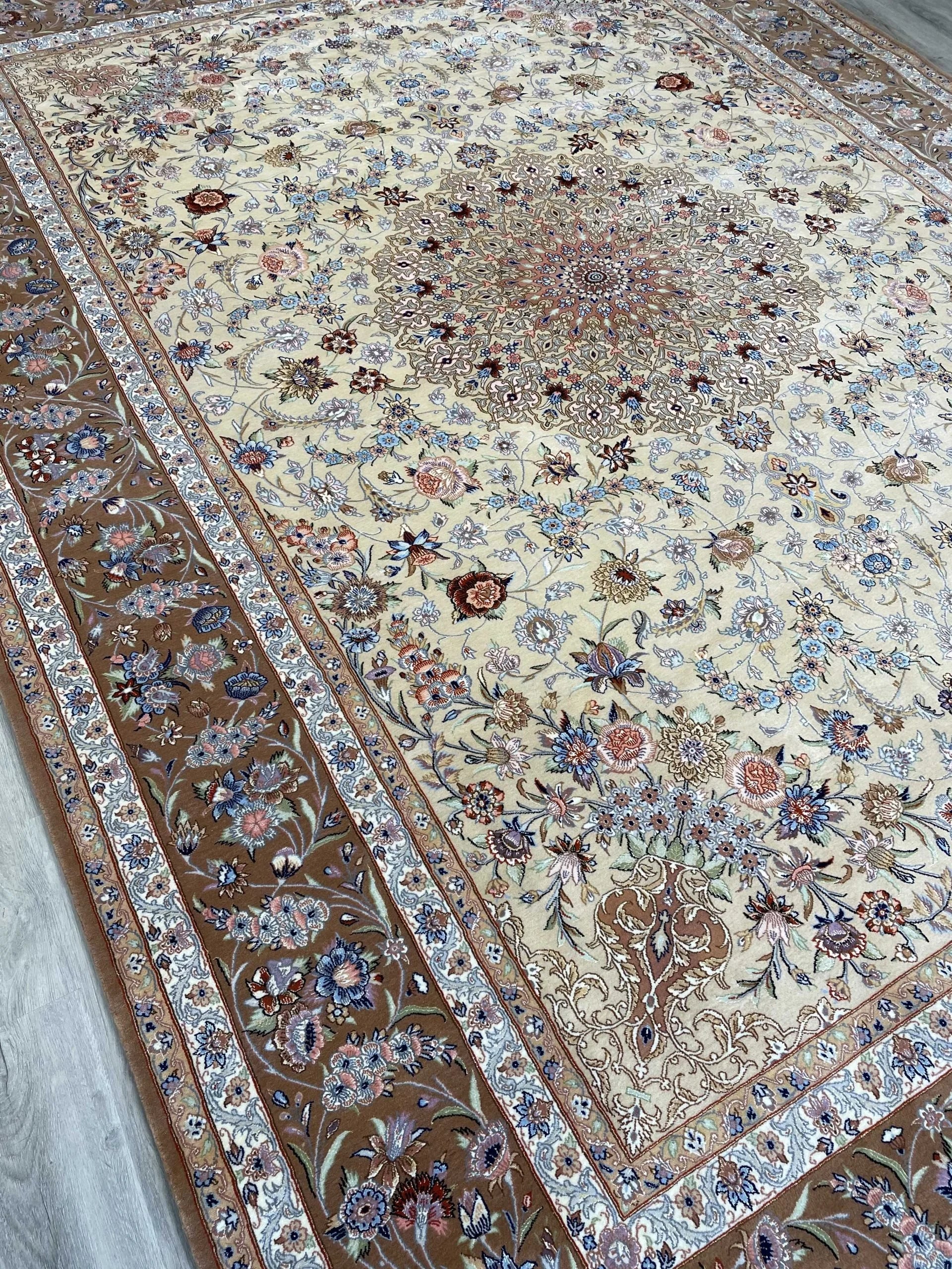 Isfahan Wool & Silk Rug (8'5" x 11'7") - RESERVED