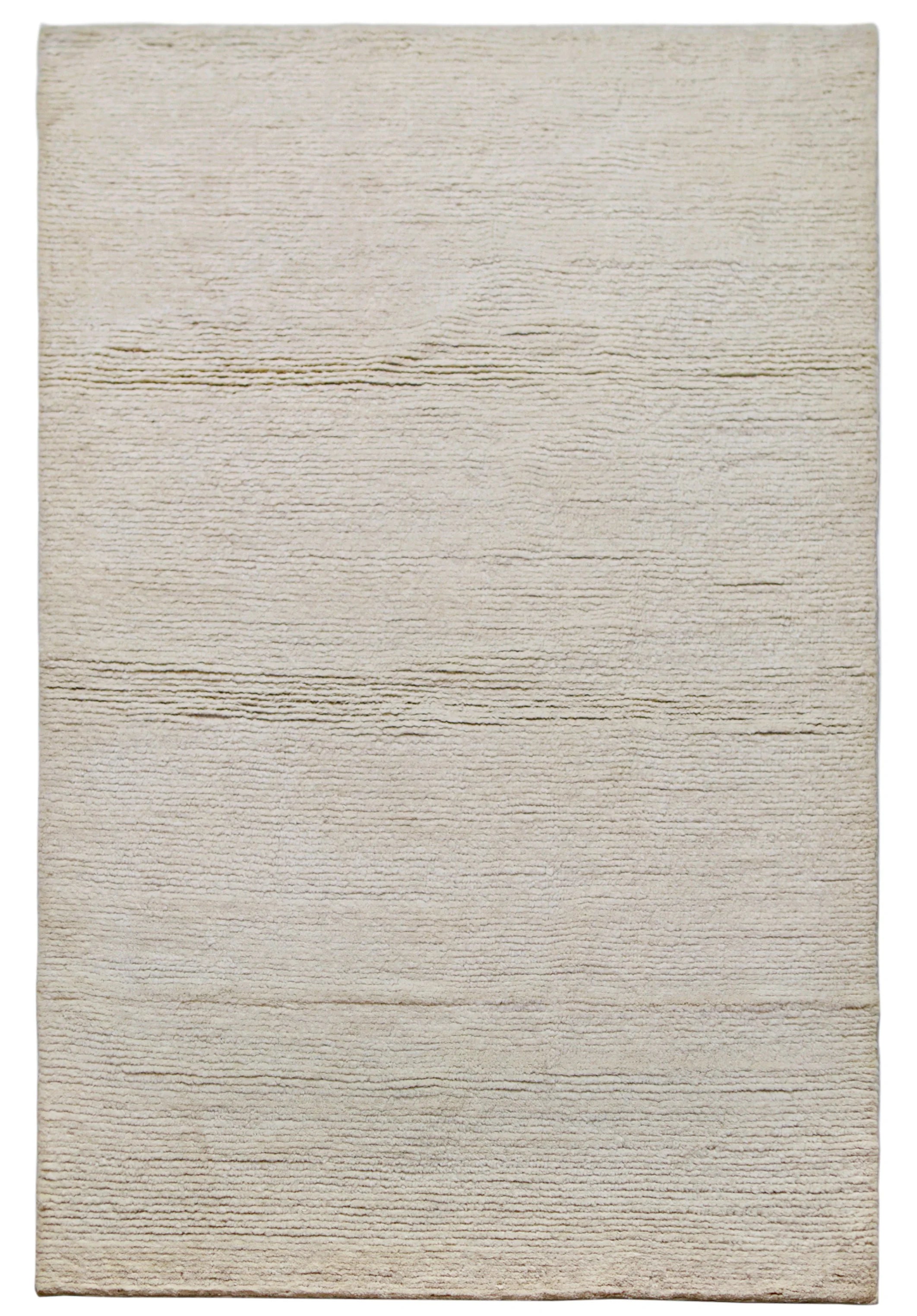 Nomad Collection Neutral Wool Rug (5’0” x 7’4”)