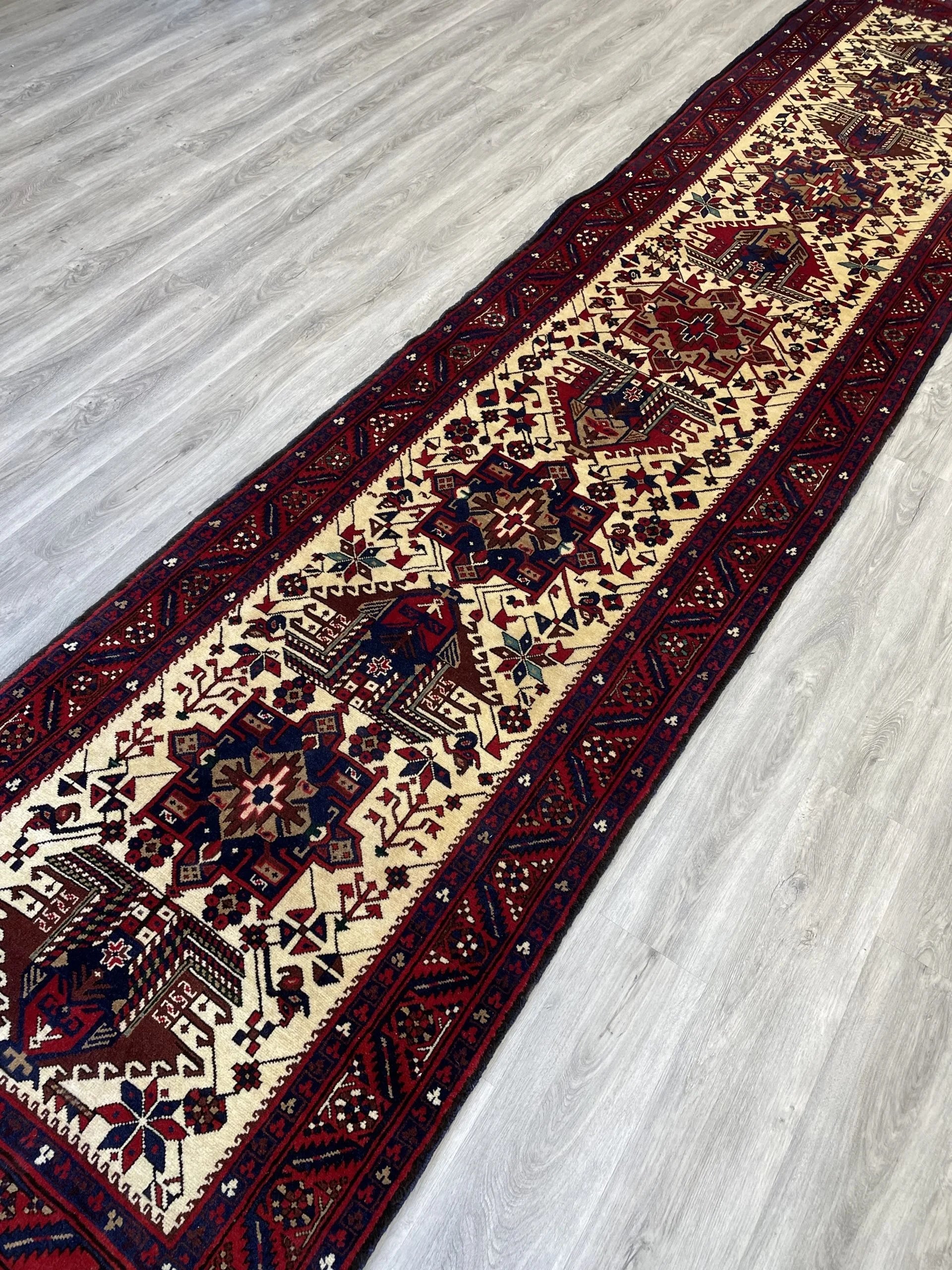 Karajeh Tribal Wool Rug Runner (3'3" x 14'5")
