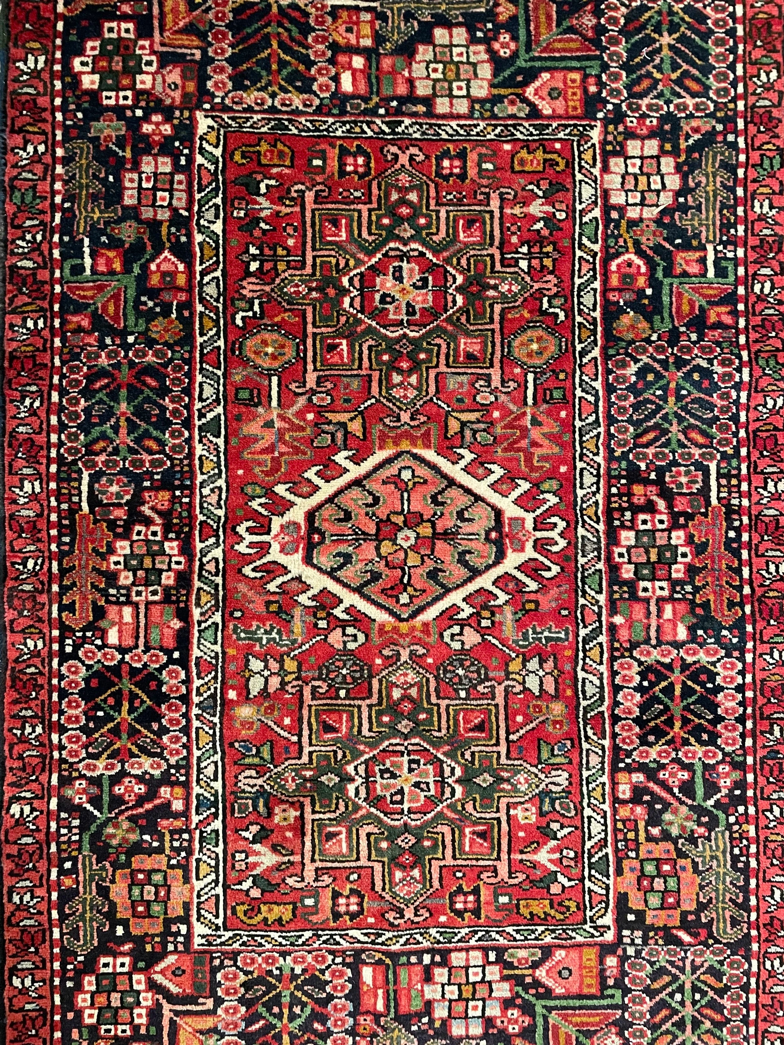 Karajeh Vintage Wool Rug (3'3" x 4'9")