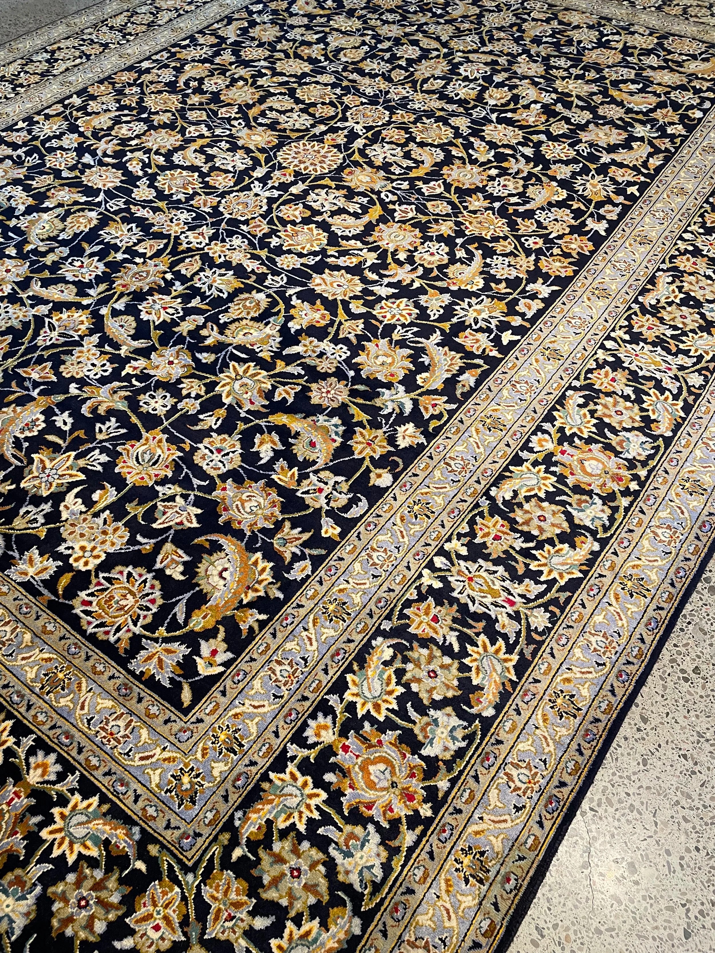 Kashan Wool Rug (10x14)