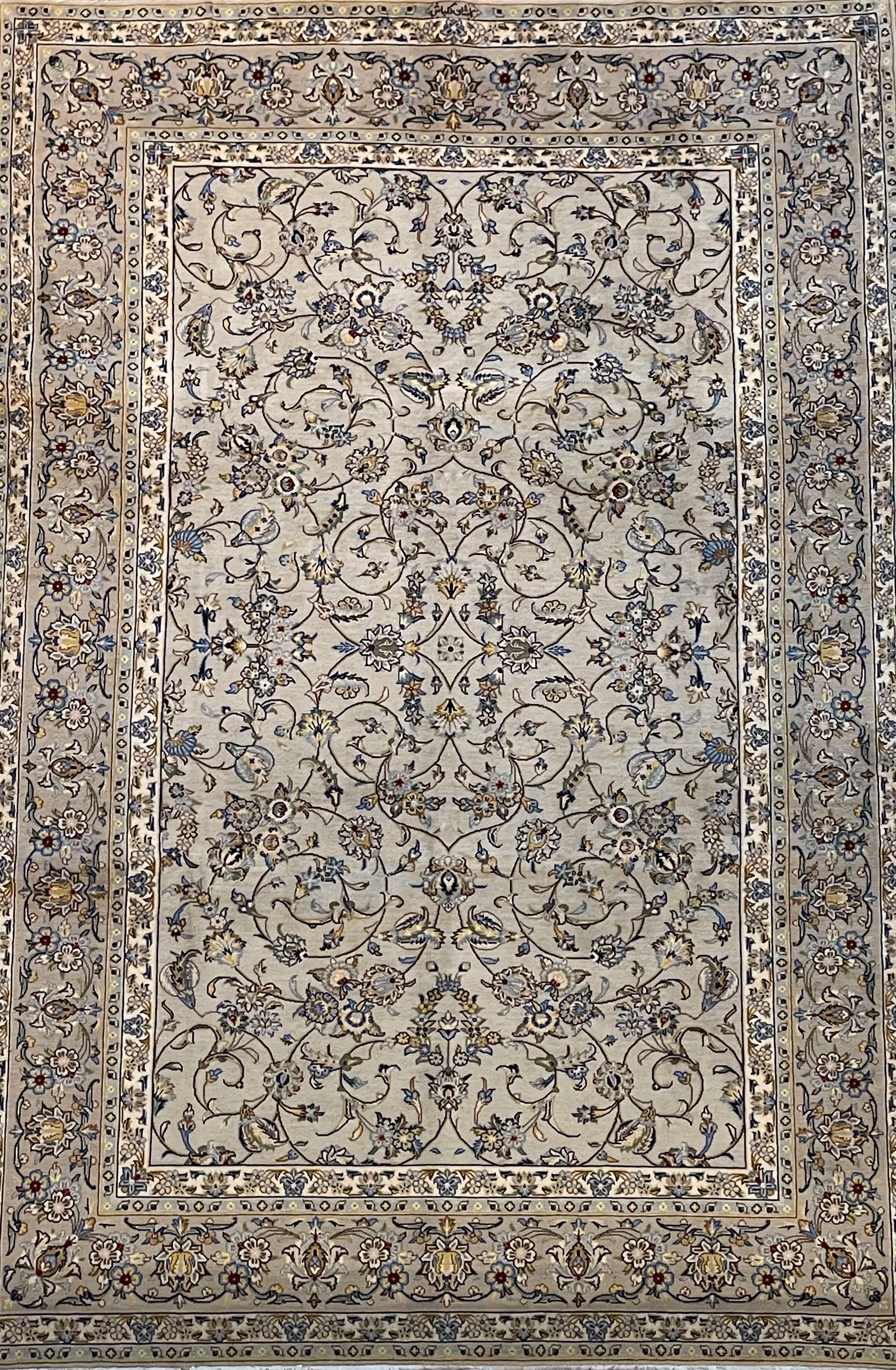 Kashan Wool Rug (6'6" x 9'8")