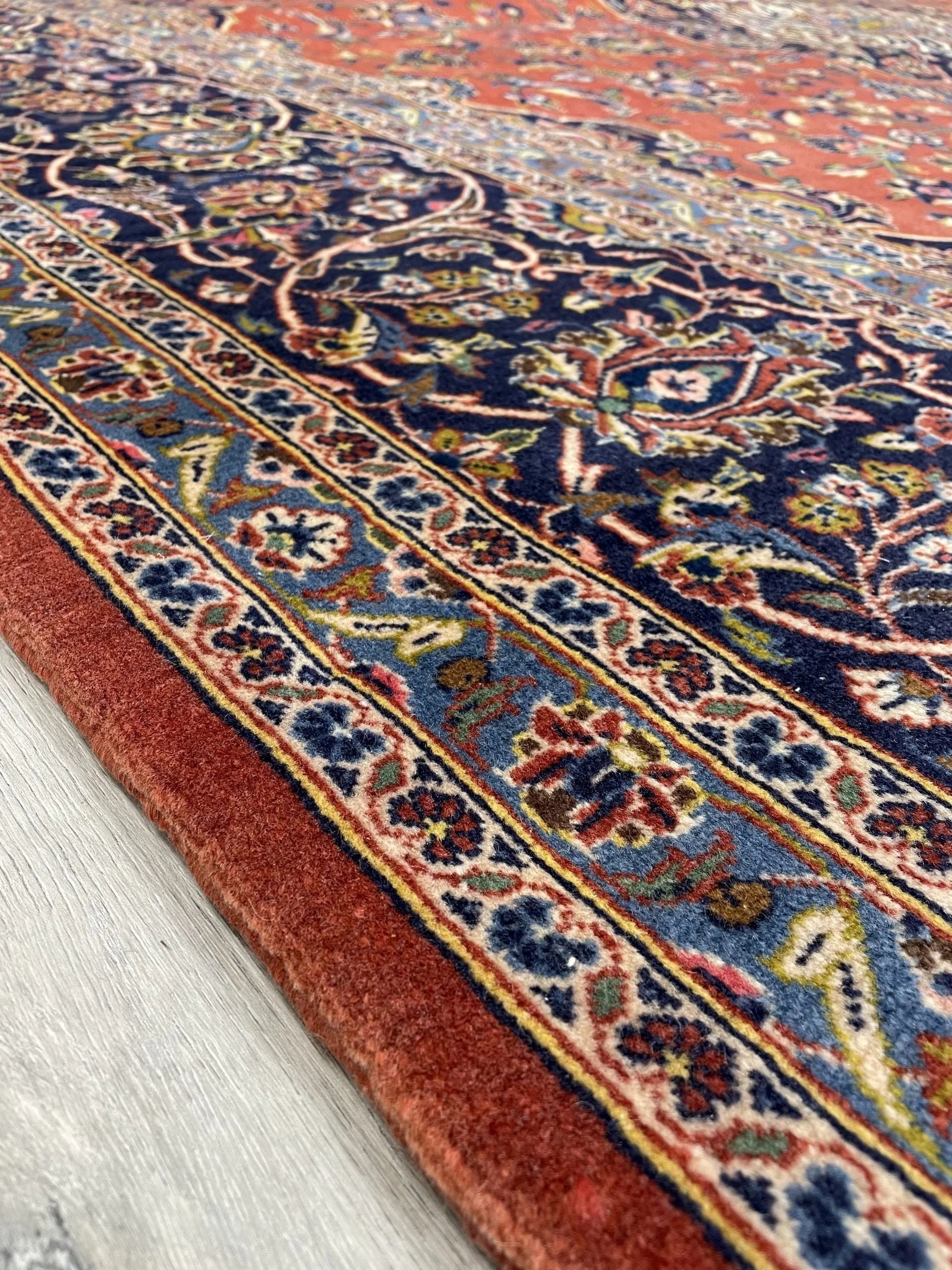 Kashan Vintage Wool Rug (9'11" x 13'6")