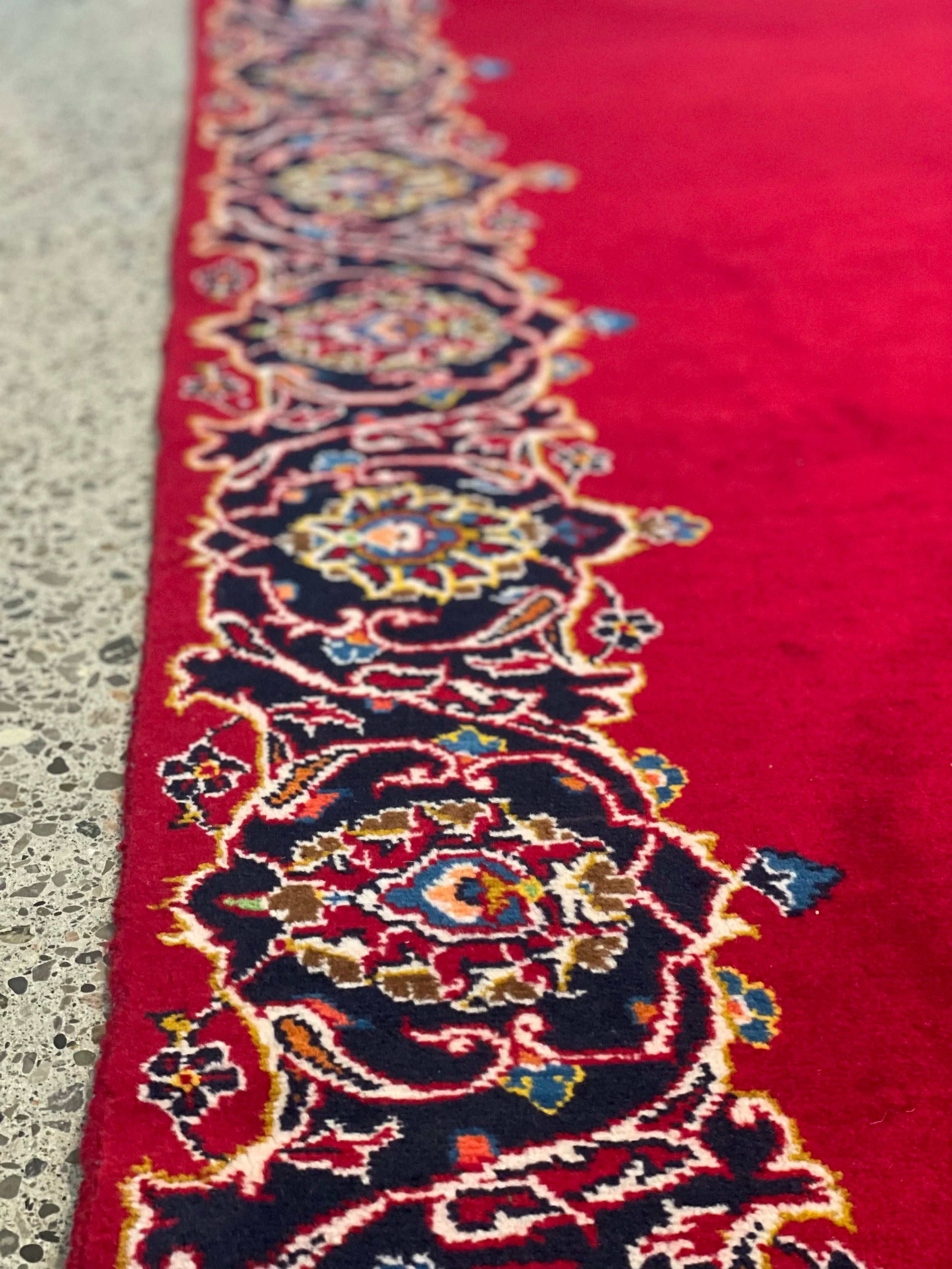 Kashan Wool Rug Runner (3'5" x 16'0)