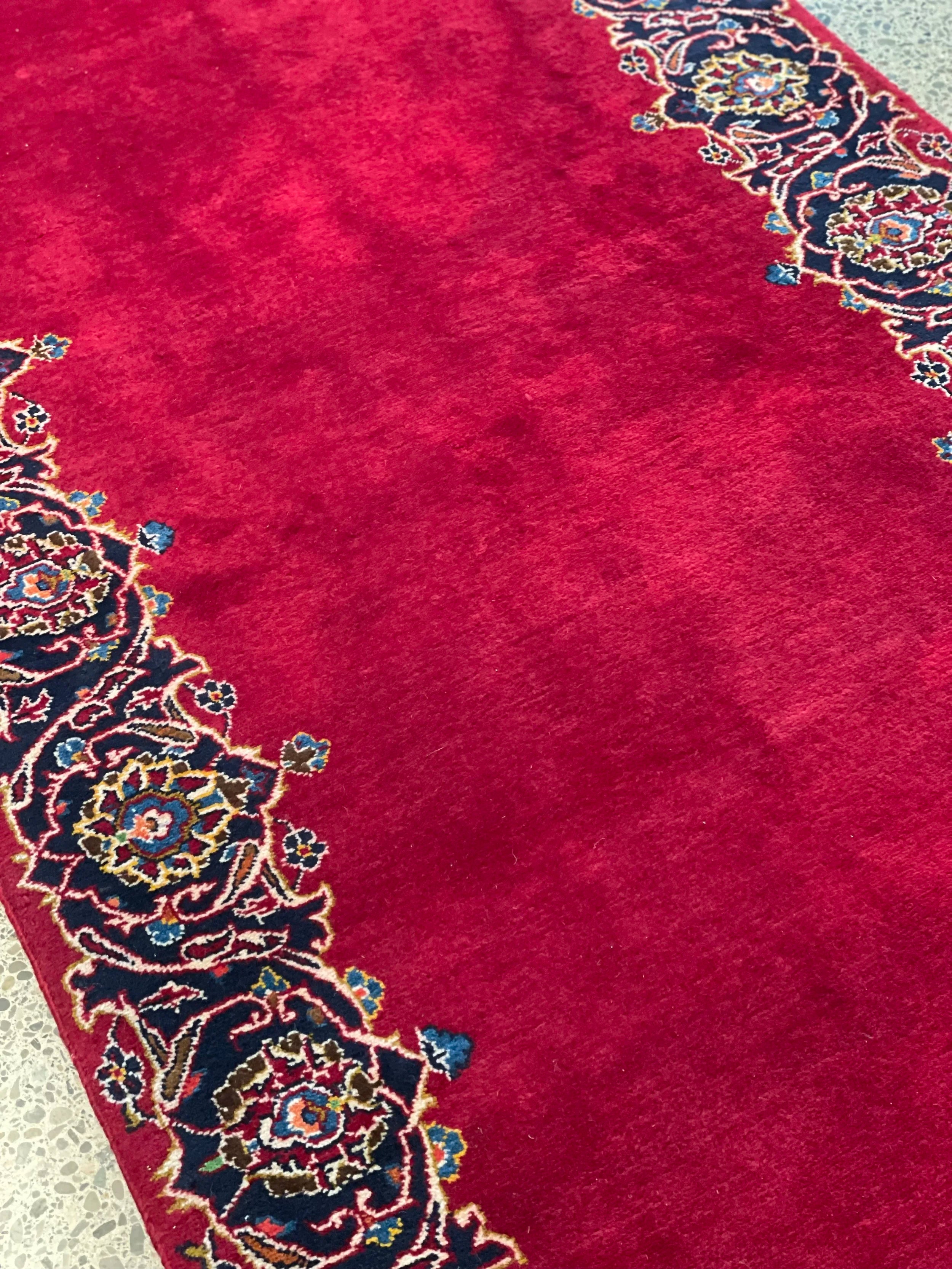 Kashan Wool Rug Runner (3'5" x 16'0)